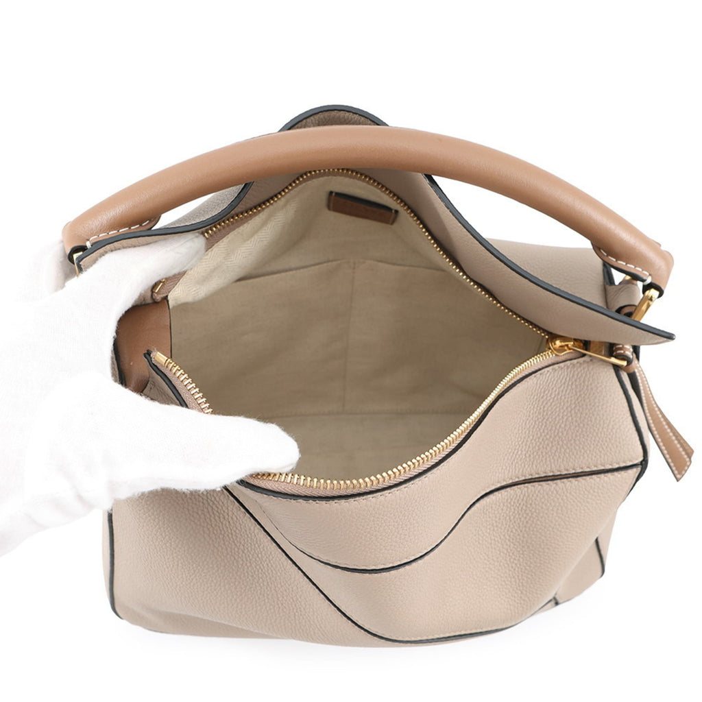 Loewe Puzzle Sand Leather Handbag (Pre-Owned)