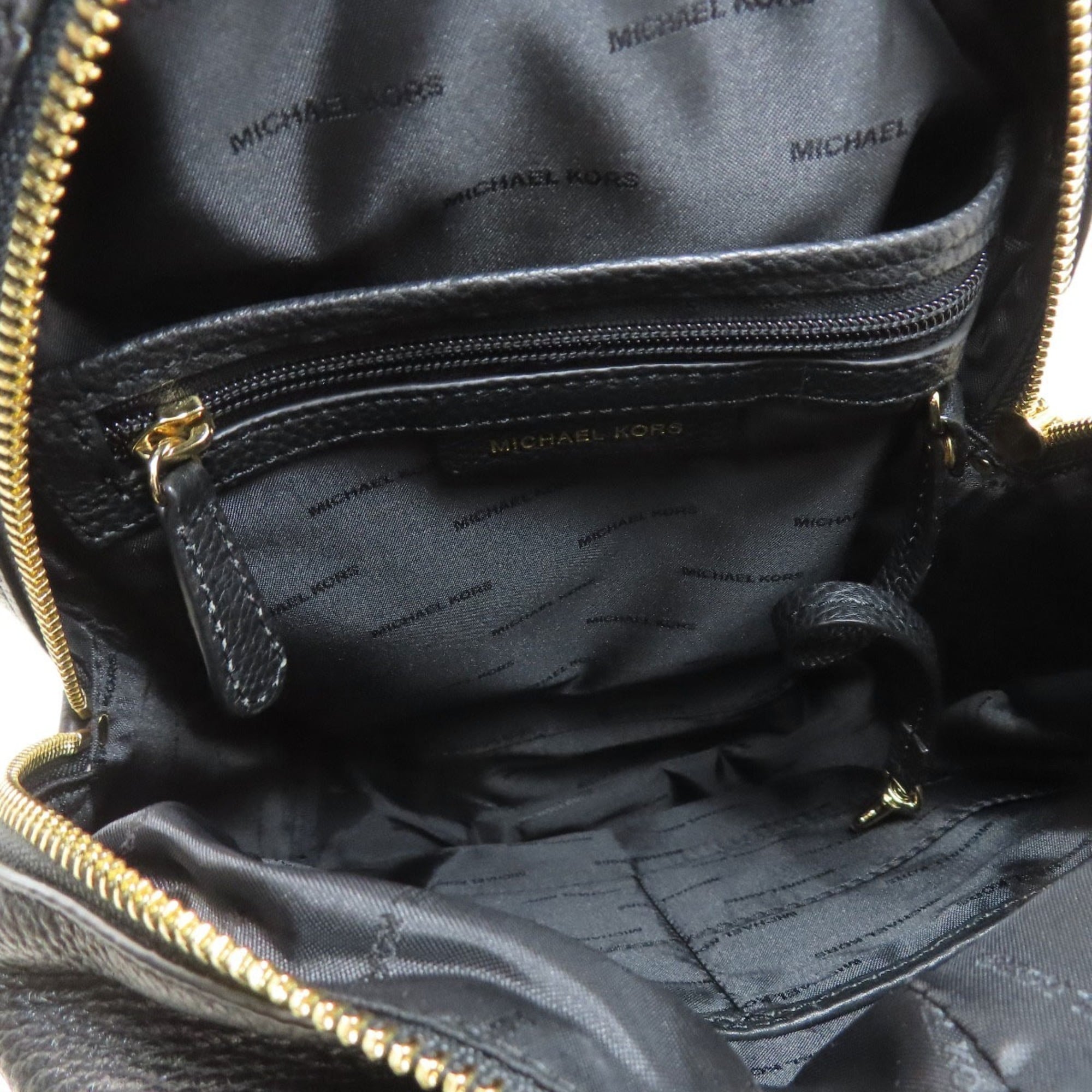 Michael Kors Black Leather Backpack (Pre-Owned)