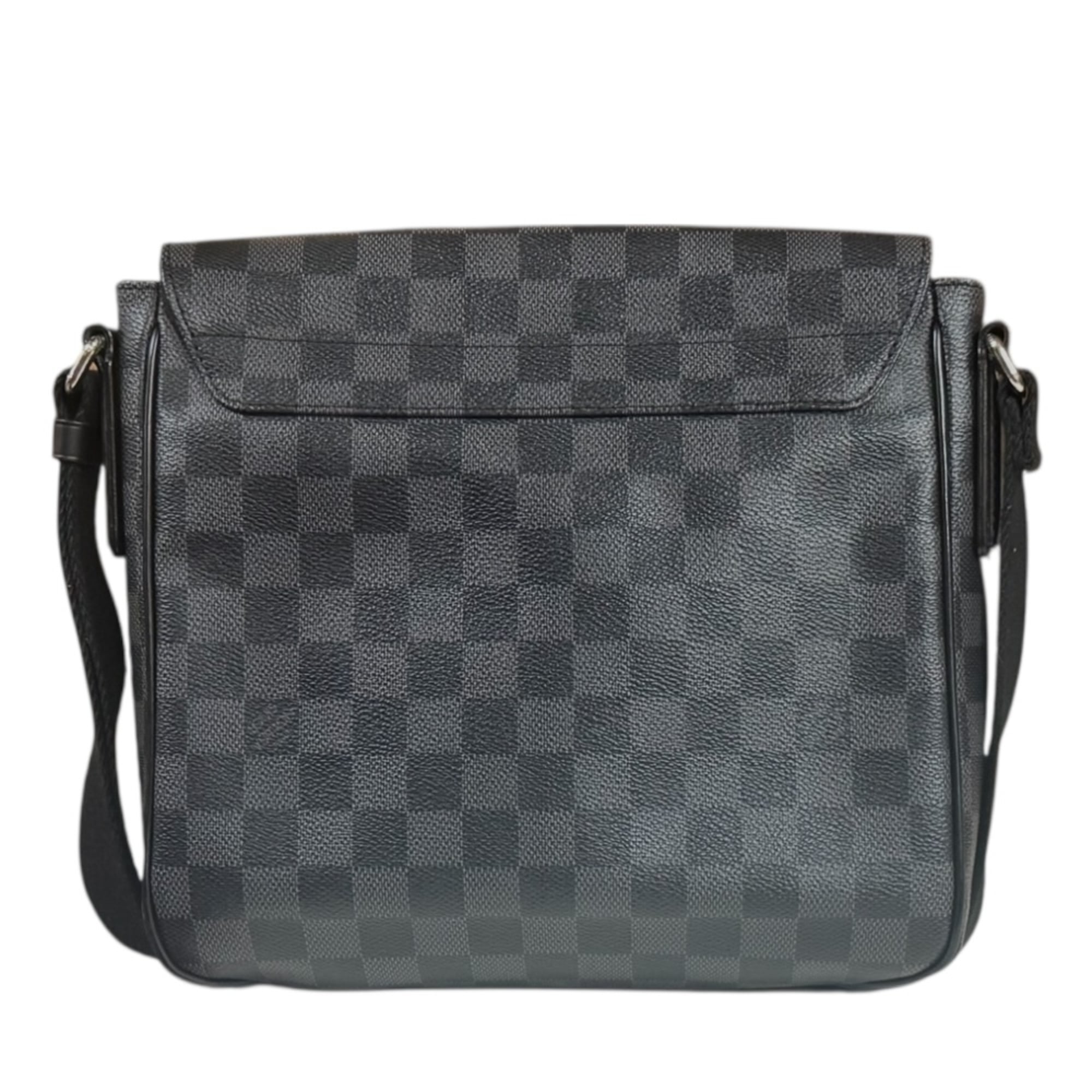 Louis Vuitton Black Gray Damier Graphite Shoulder Bag (Pre-Owned)