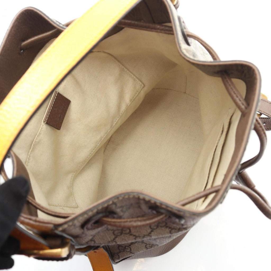 Gucci Beige Brown Multi-Color Gg Supreme Leather Backpack Shoulder Bag (Pre-Owned)
