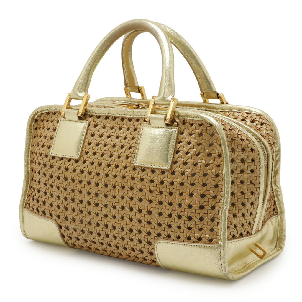 Loewe Amazona Gold Metallic Leather Handbag (Pre-Owned)