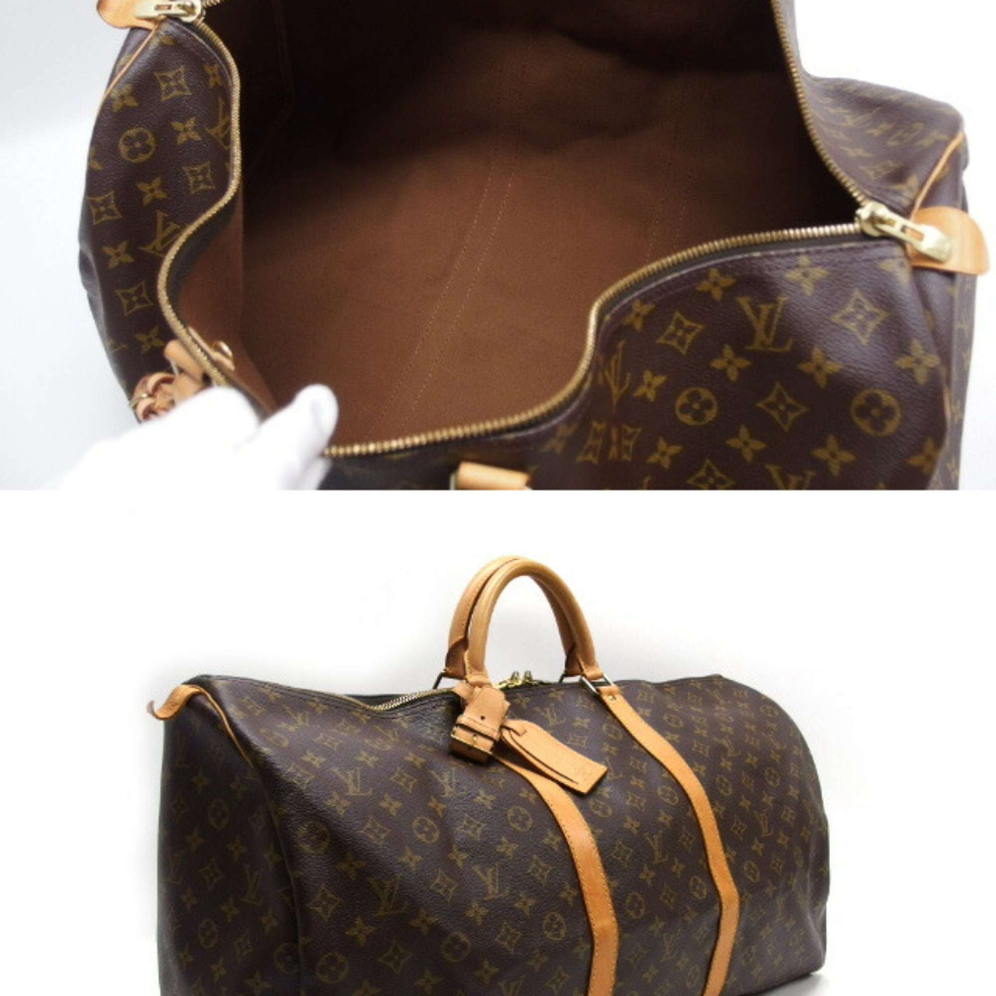 Louis Vuitton Brown Monogram Canvas Boston Bag (Pre-Owned)