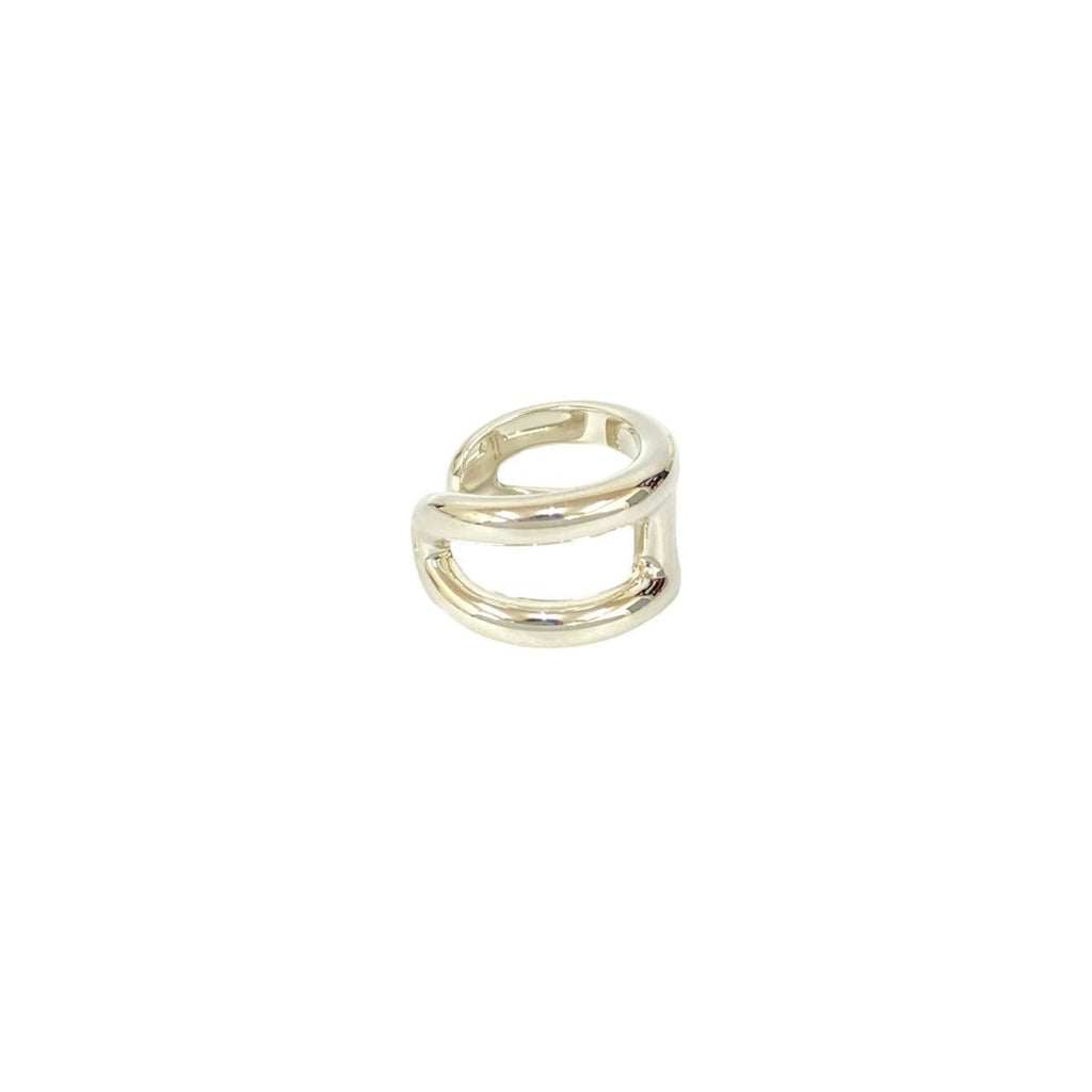Hermes Silver Silver 925 Band Ring (Pre-Owned)