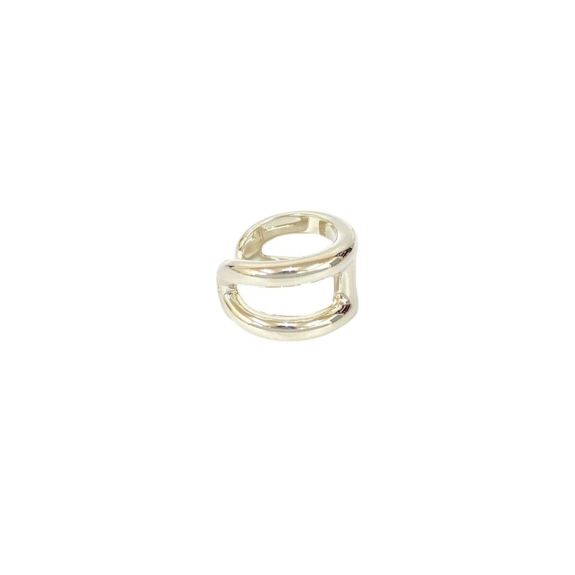 Hermes Silver Silver 925 Band Ring (Pre-Owned)