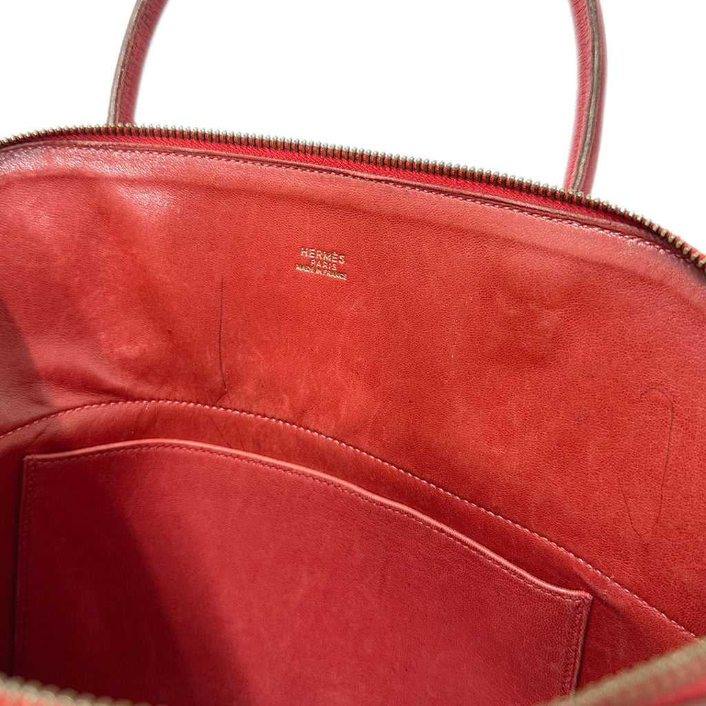 Hermes Red Color Ardennes Leather Handbag Shoulder Bag (Pre-Owned)