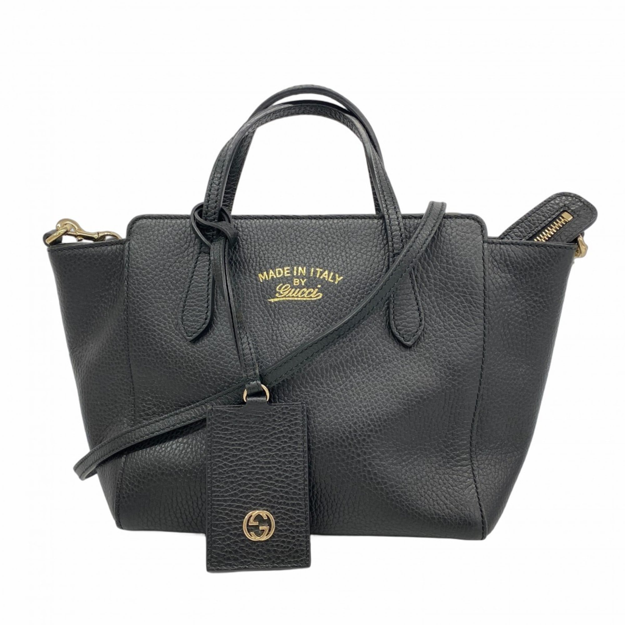 Gucci Black Leather Handbag (Pre-Owned)