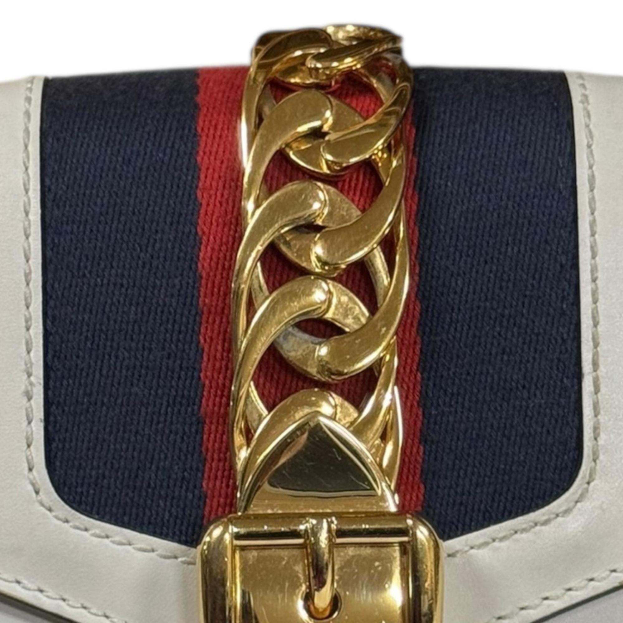 Gucci Ivory White Leather Shoulder Bag (Pre-Owned)