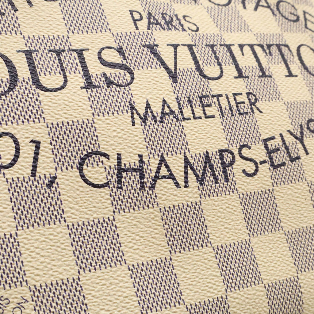 Louis Vuitton Ivory White Damier Azur Pvc Shoulder Bag Tote Bag (Pre-Owned)