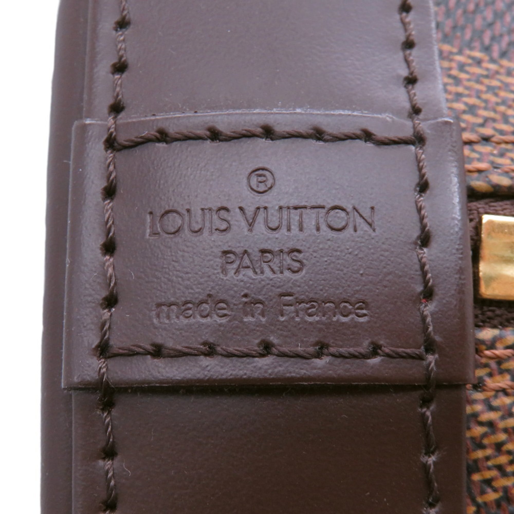 Louis Vuitton Damier Damier Canvas Ebene Red Color Handbag (Pre-Owned)