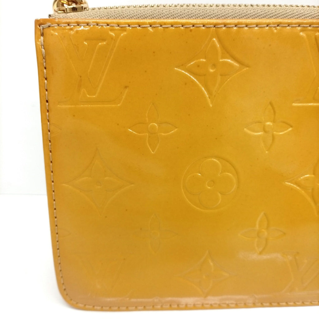 Louis Vuitton Beige Yellow Monogram Vernis Handbag Pouch (Pre-Owned)