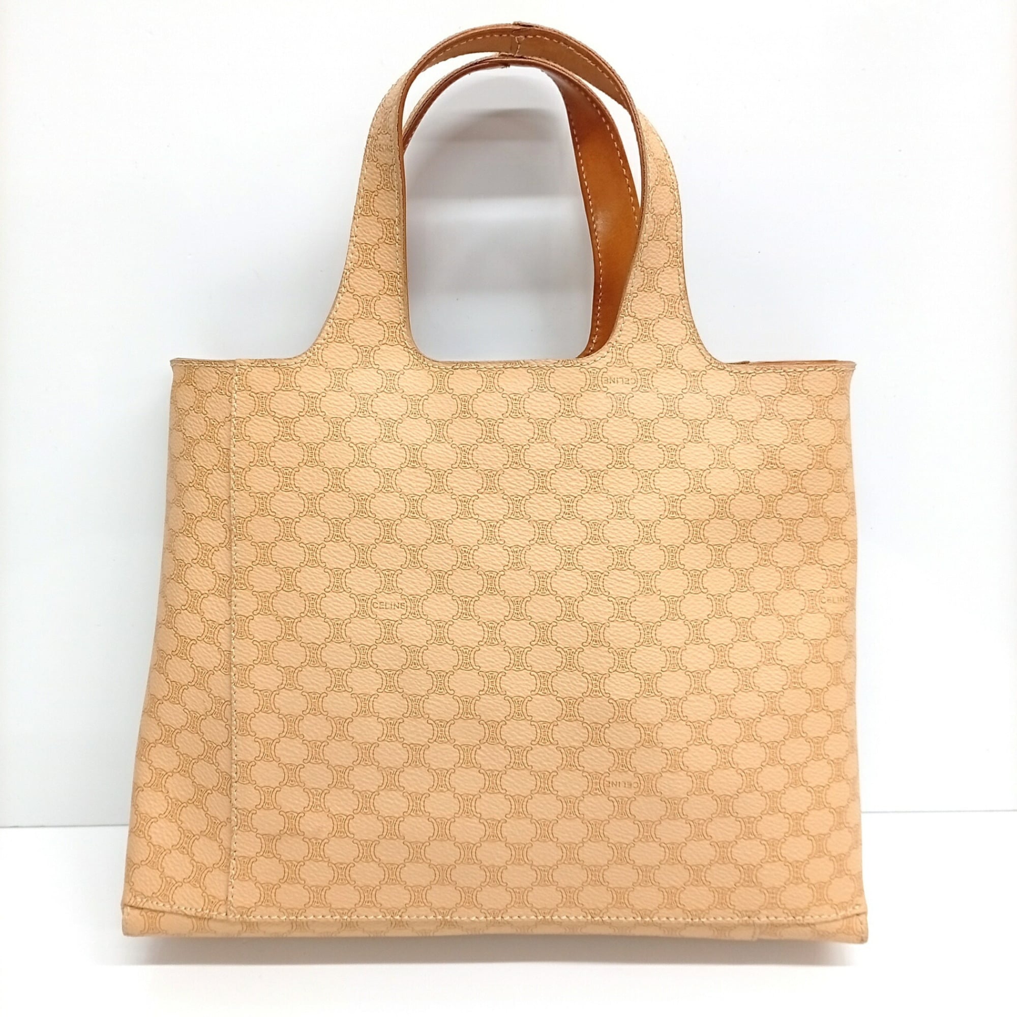 Celine Beige Brown Pvc Leather Handbag Tote Bag (Pre-Owned)