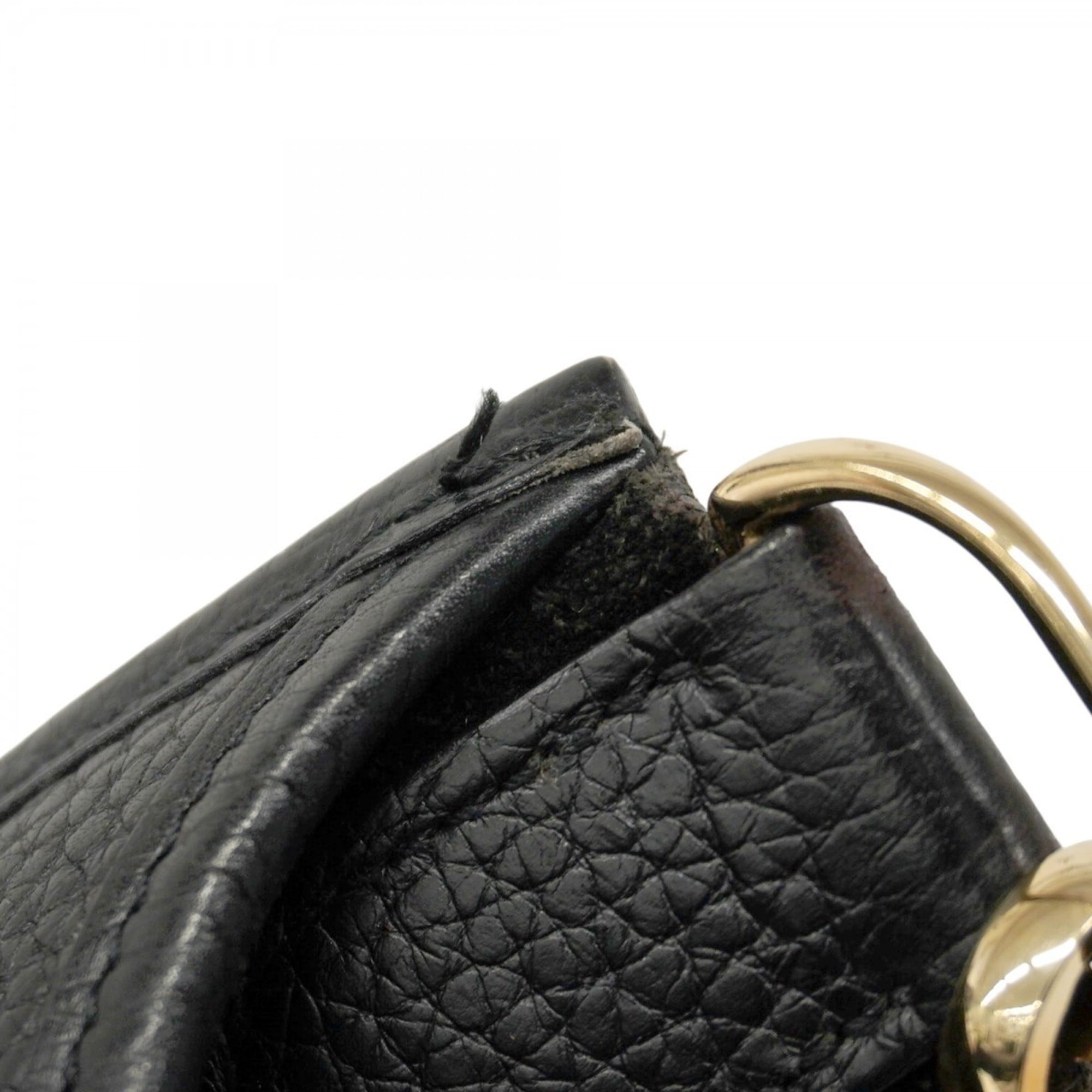 Hermes Black Taurillon Clemence Leather Shoulder Bag (Pre-Owned)