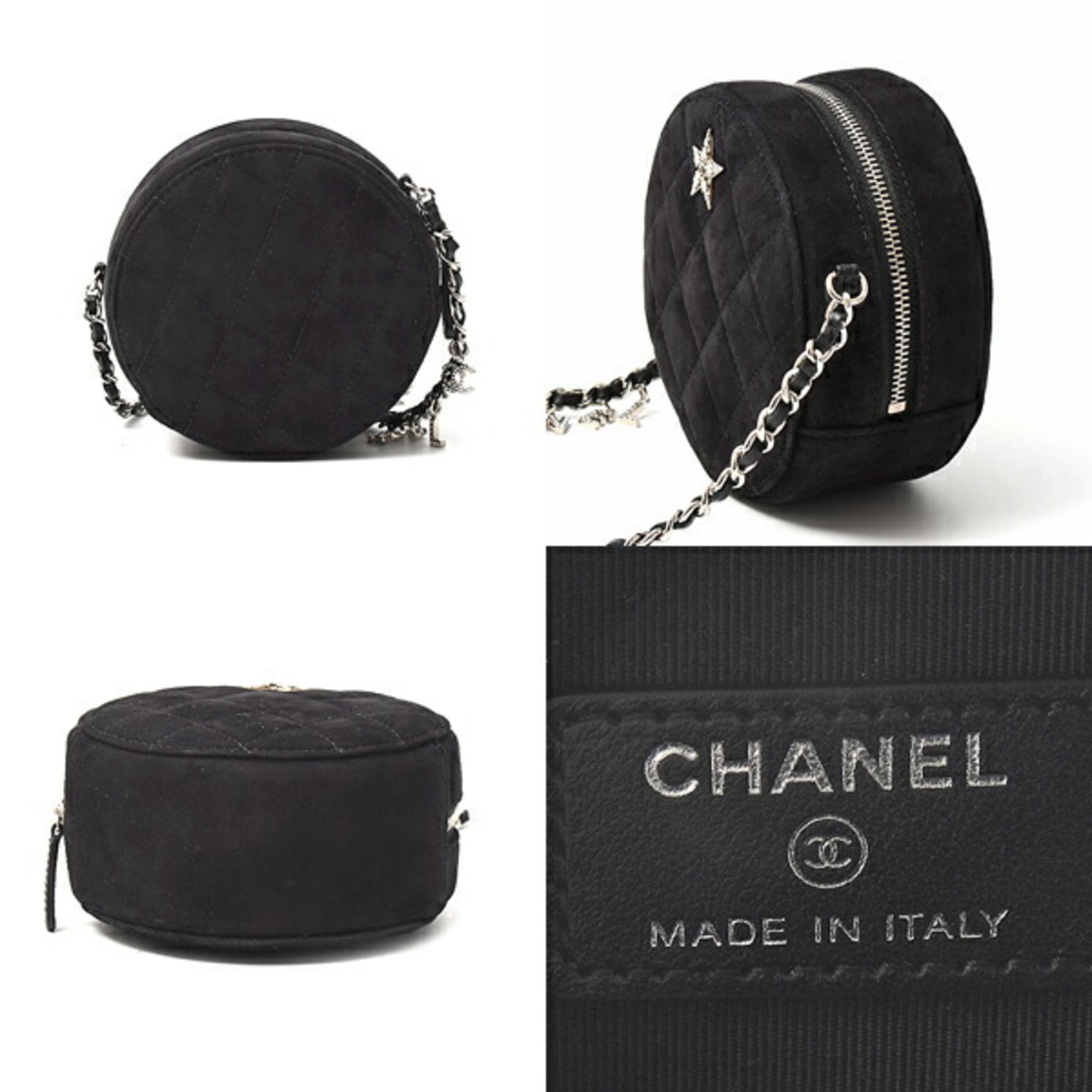 Chanel Matelasse Black Suede Shoulder Bag (Pre-Owned)