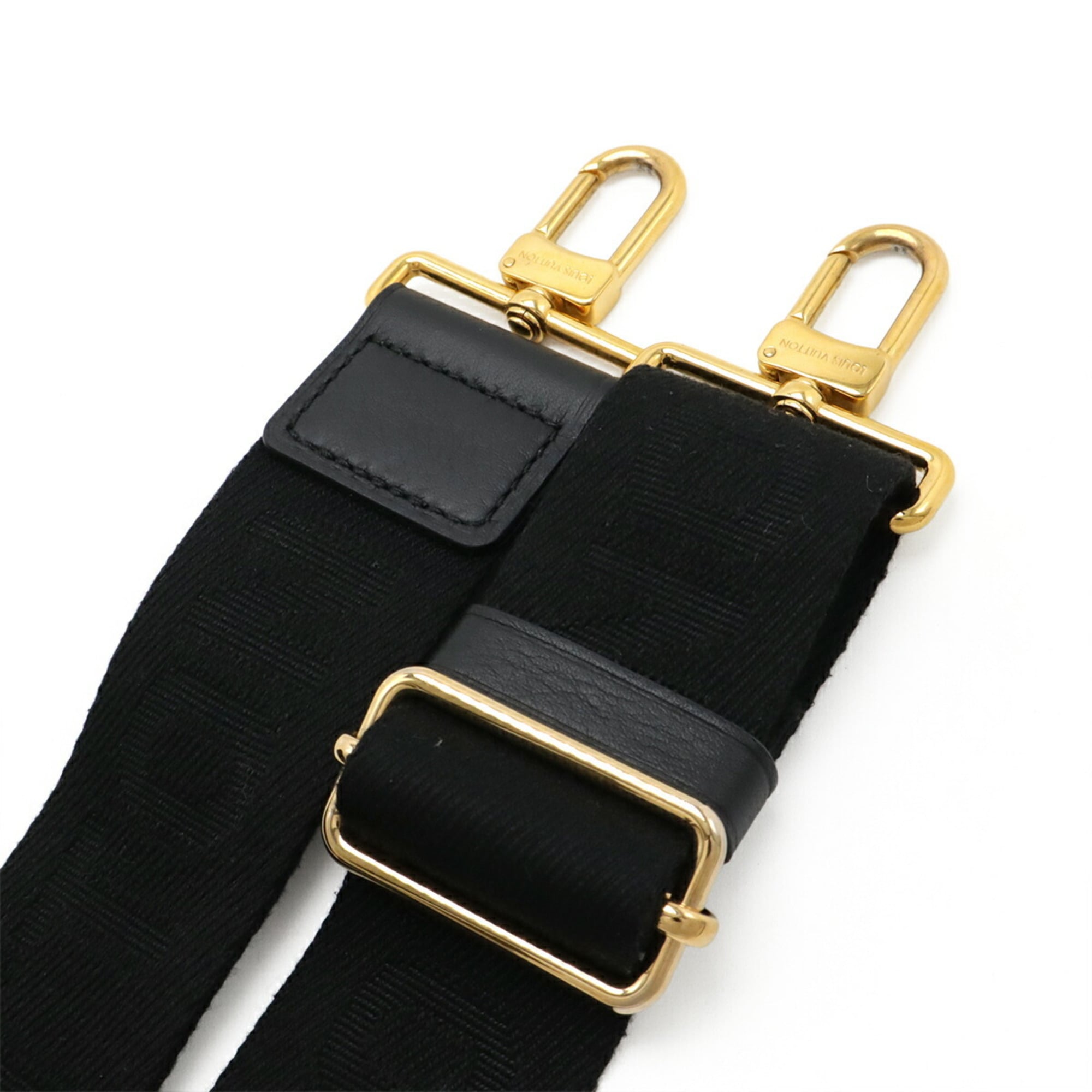 Louis Vuitton Black Leather Clutch Bag Shoulder Bag (Pre-Owned)