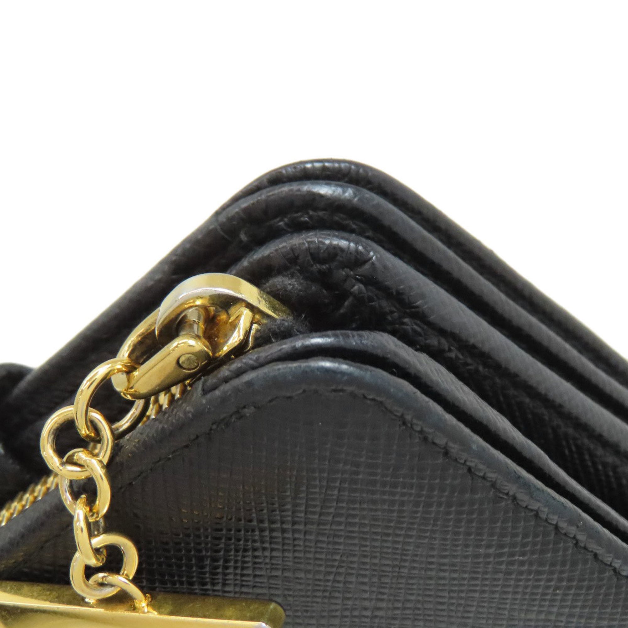 Prada Black Leather Wallet (Bi-Fold) (Pre-Owned)