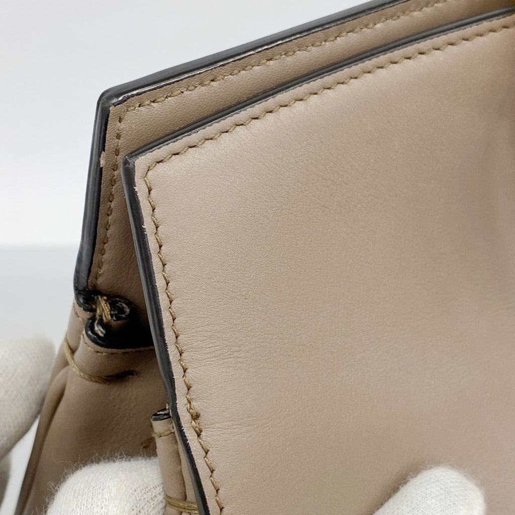 Salvatore Ferragamo Pink Beige Leather Handbag (Pre-Owned)