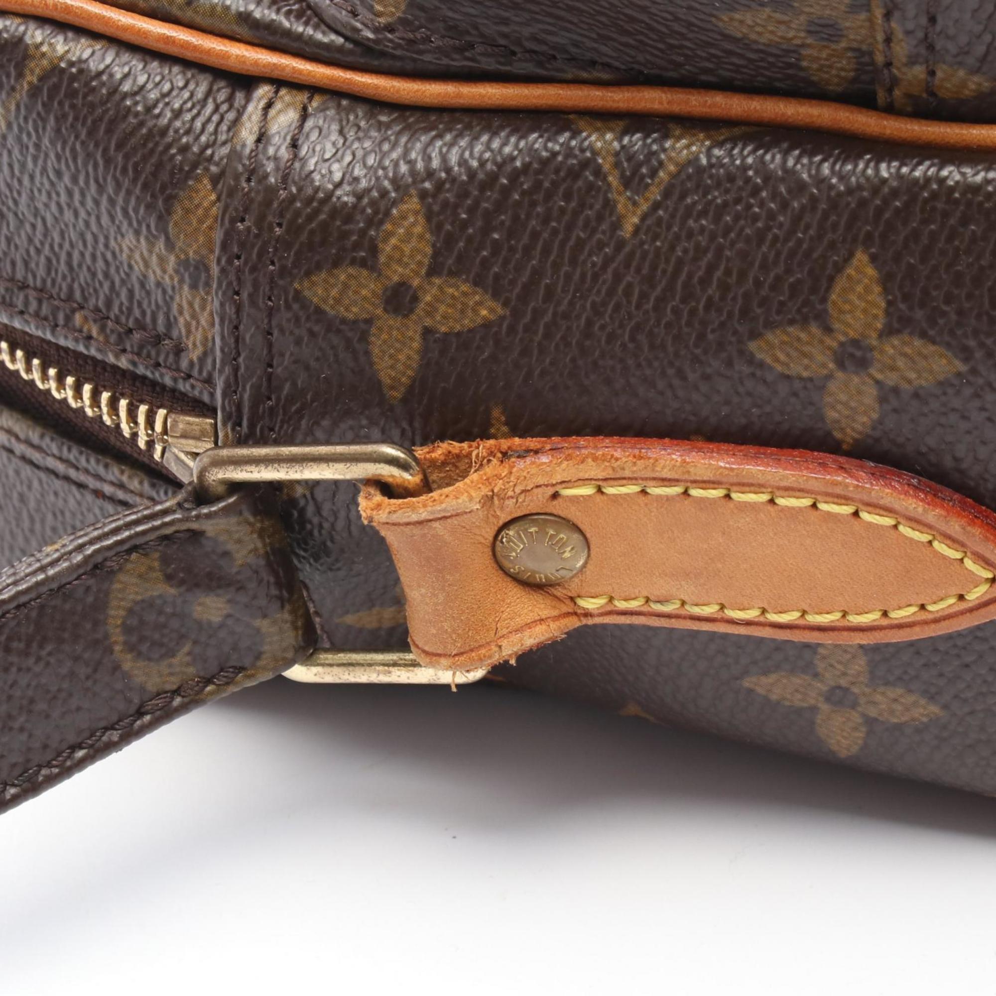 Louis Vuitton Brown Monogram Coated Canvas Leather Shoulder Bag (Pre-Owned)