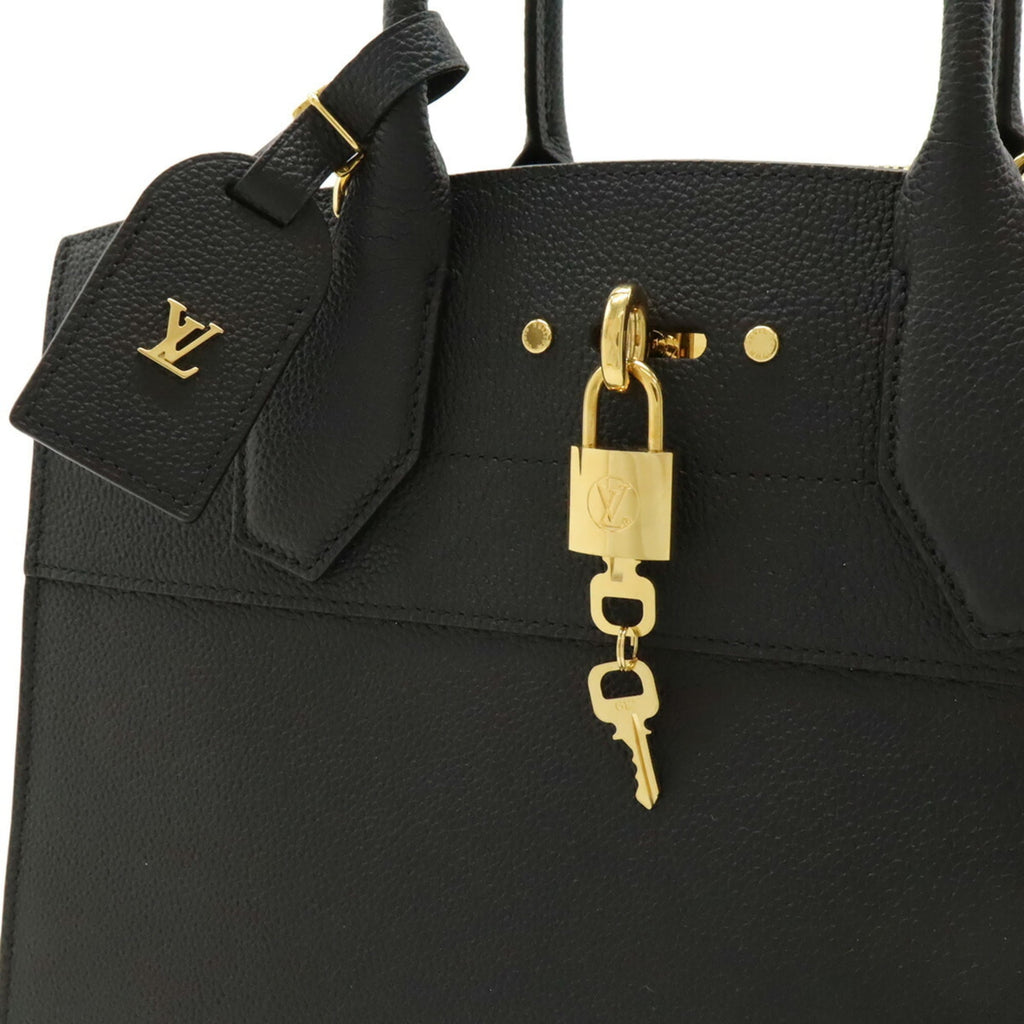 Louis Vuitton Black Noir Leather Handbag Shoulder Bag (Pre-Owned)