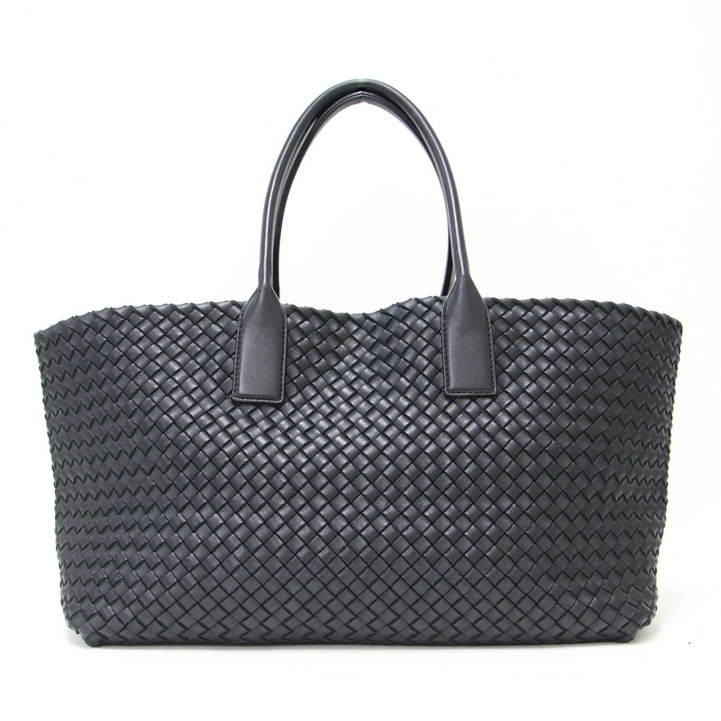 Bottega Veneta Black Intrecciato Handbag Tote Bag (Pre-Owned)