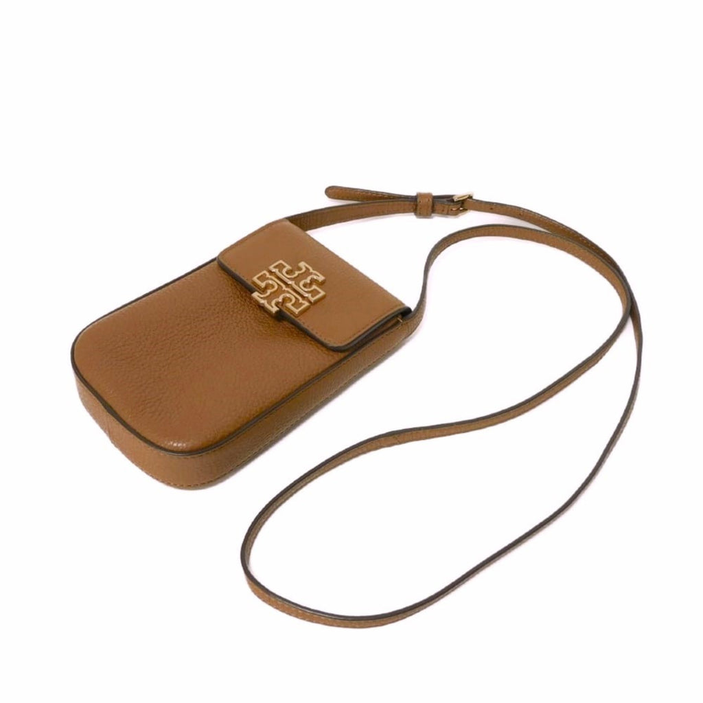 Tory Burch Brown Leather Pochette Shoulder Bag (Pre-Owned)