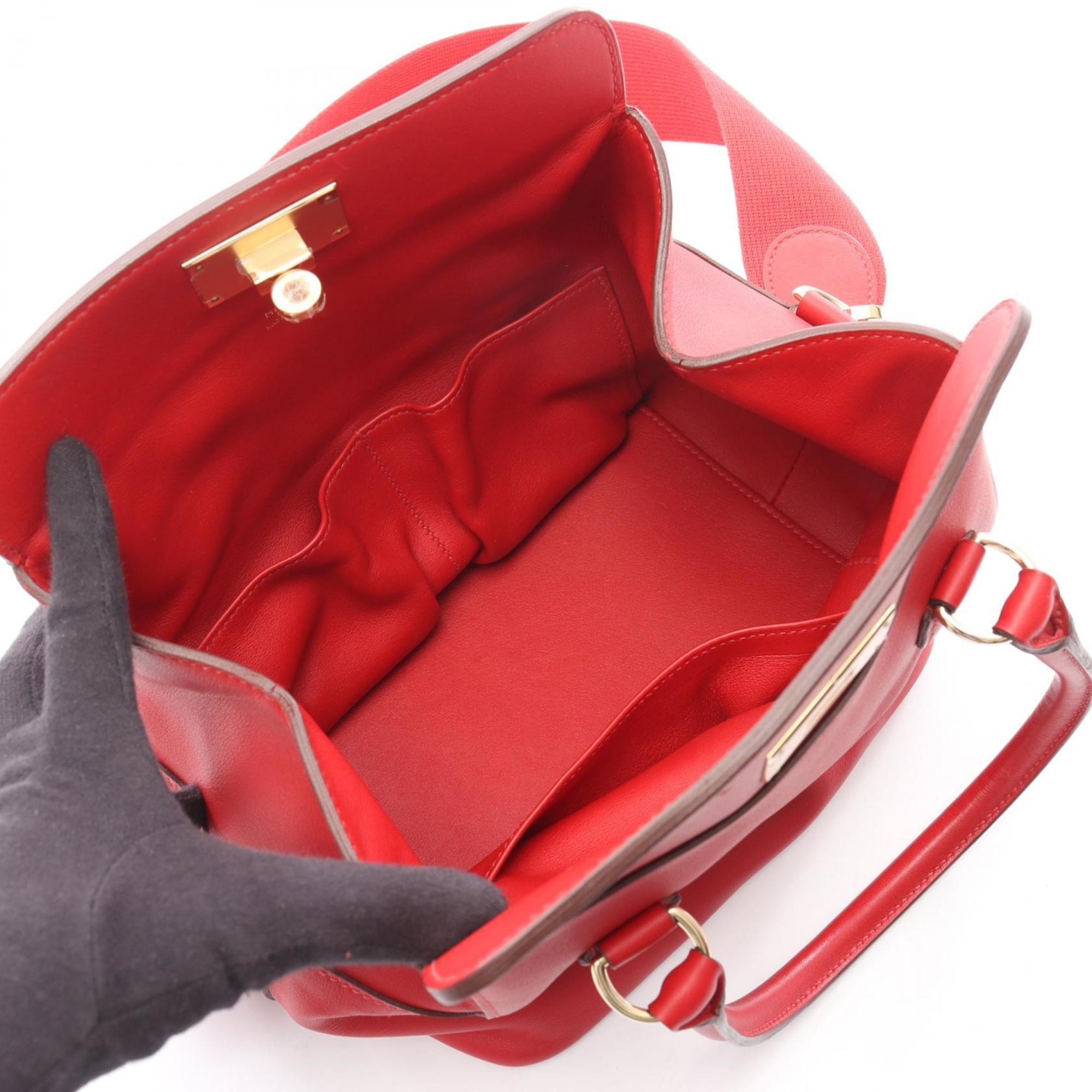 Hermes Red Color Swift Leather Handbag (Pre-Owned)