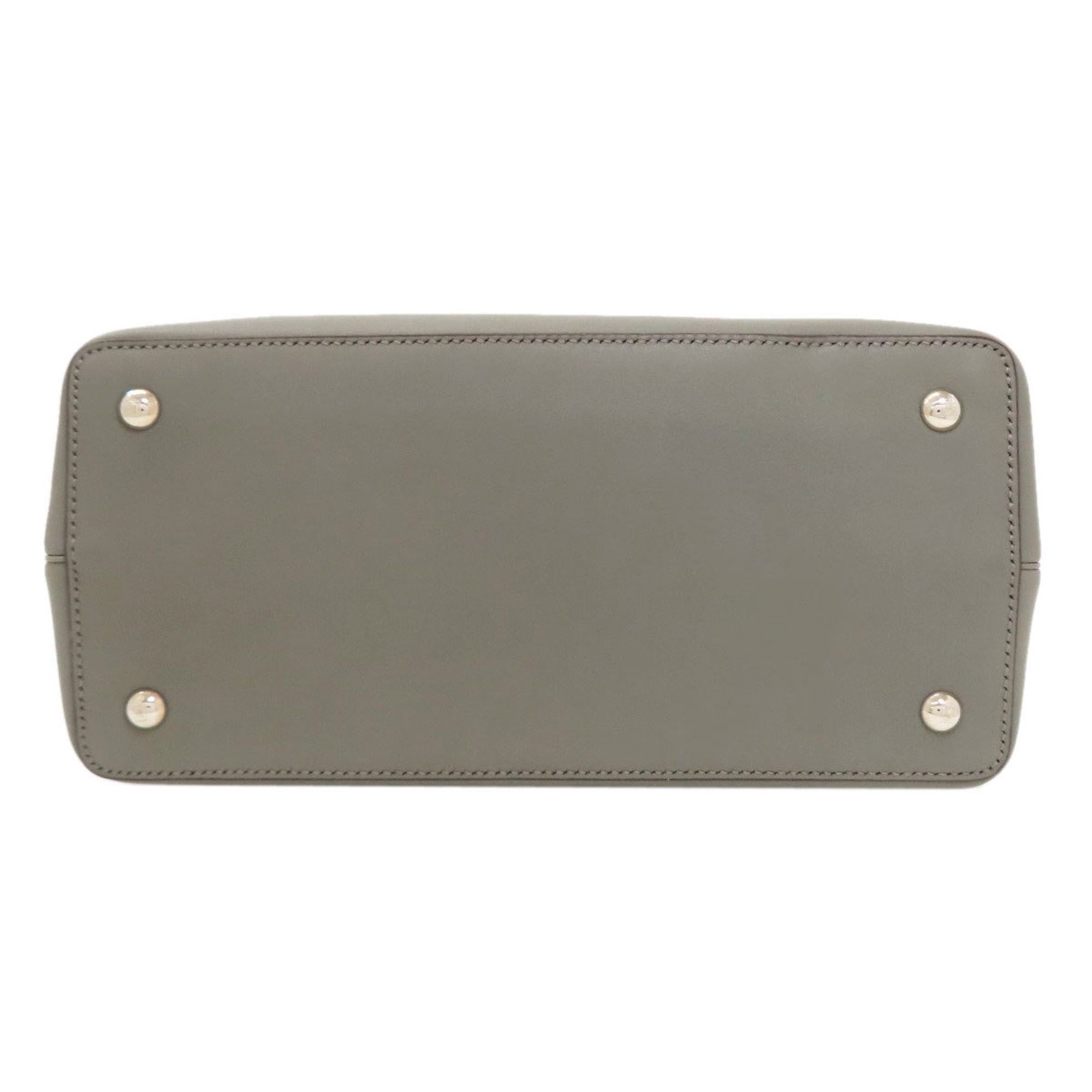 Fendi Gray Leather Handbag (Pre-Owned)
