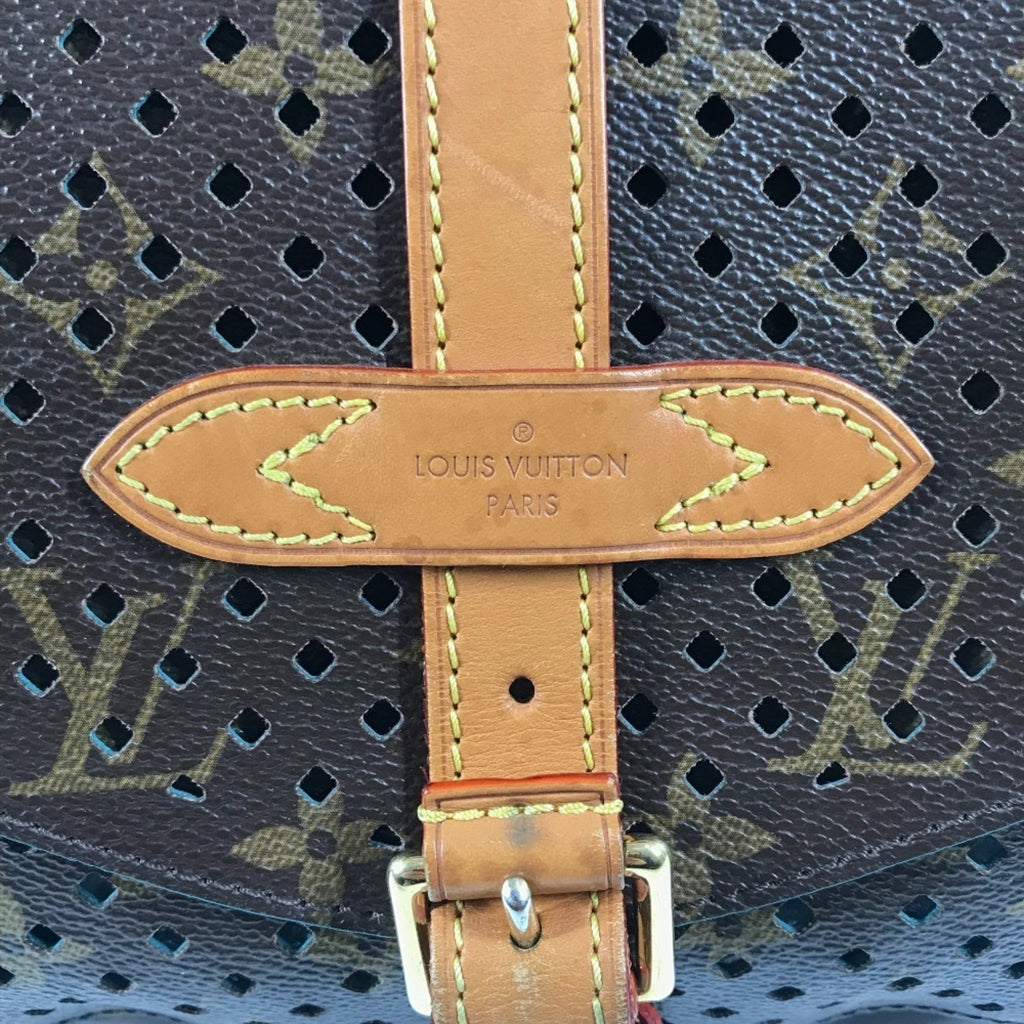 Louis Vuitton Monogram Perfo Blue Brown Monogram Perforated Shoulder Bag (Pre-Owned)
