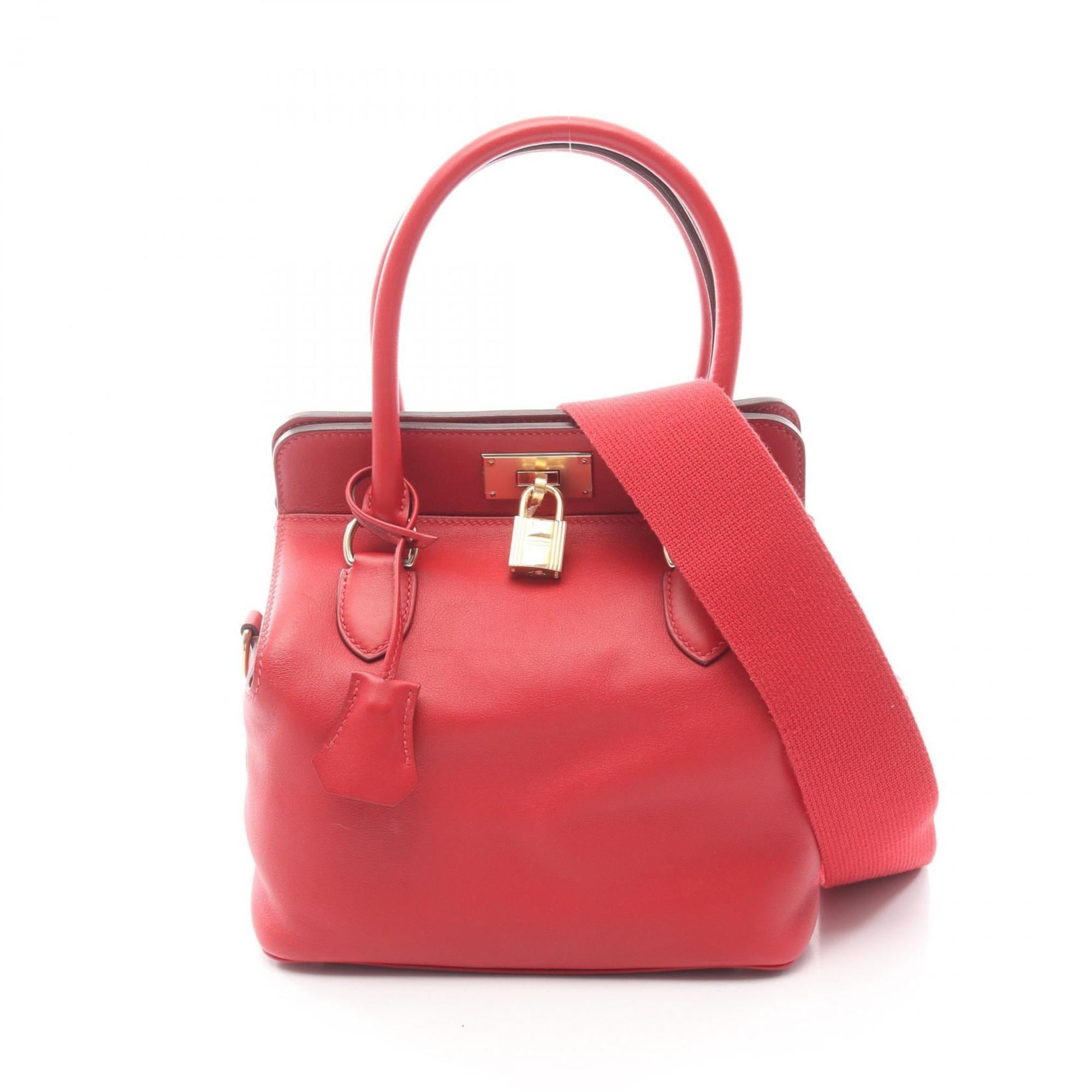 Hermes Red Color Swift Leather Handbag (Pre-Owned)