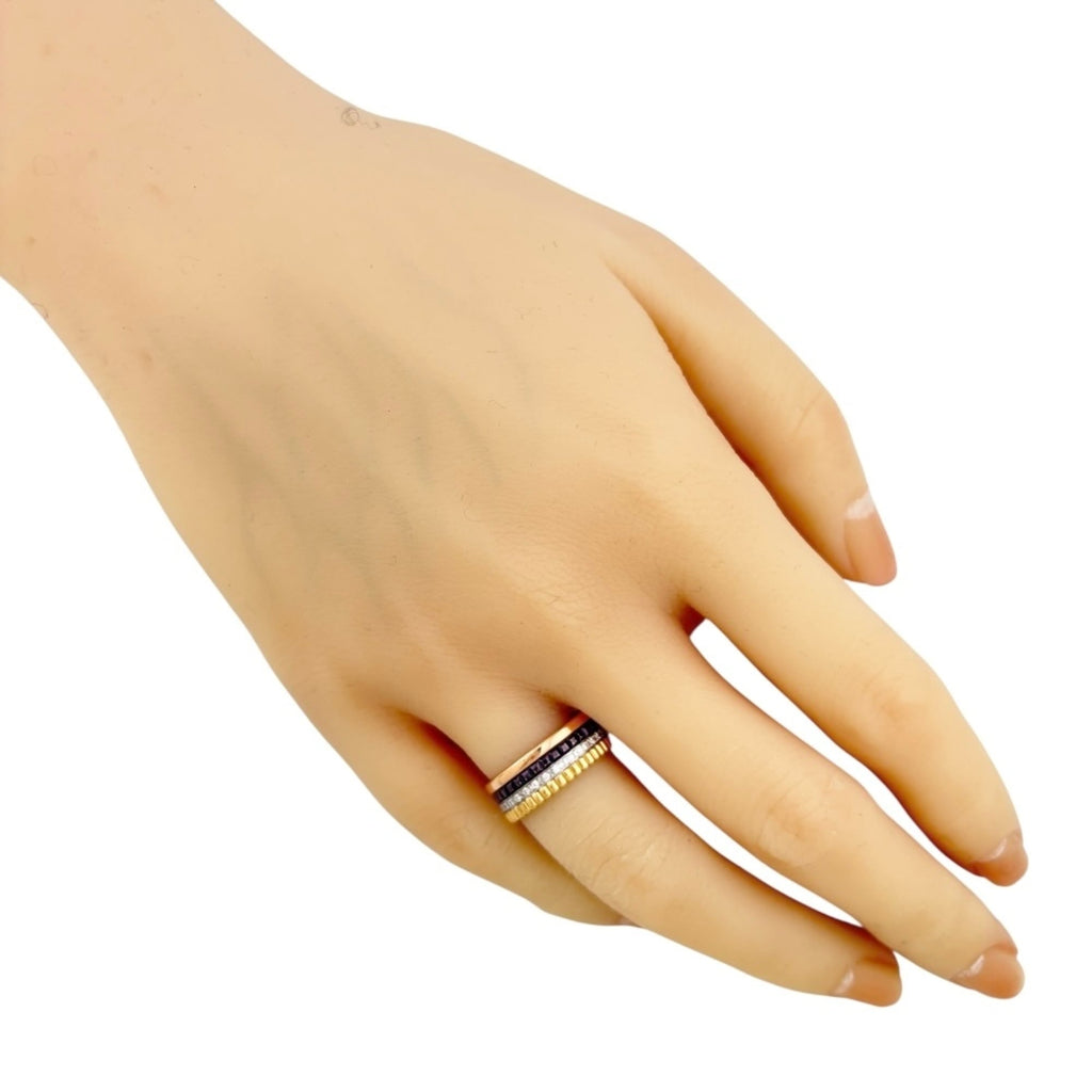 Boucheron Brown White Gold Yellow Gold Yellow Gold (18K) White Gold (18K) Band Ring (Pre-Owned)