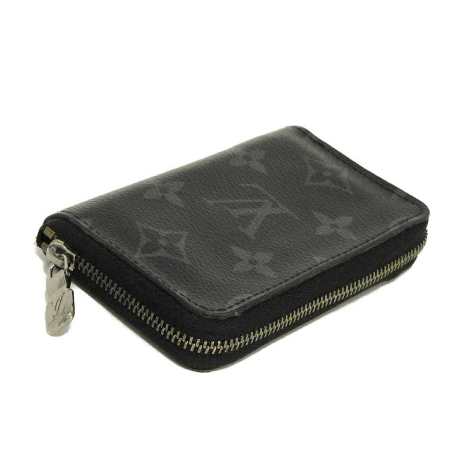 Louis Vuitton Black Noir Monogram Eclipse Canvas Leather Coin Purse/Coin Case (Pre-Owned)