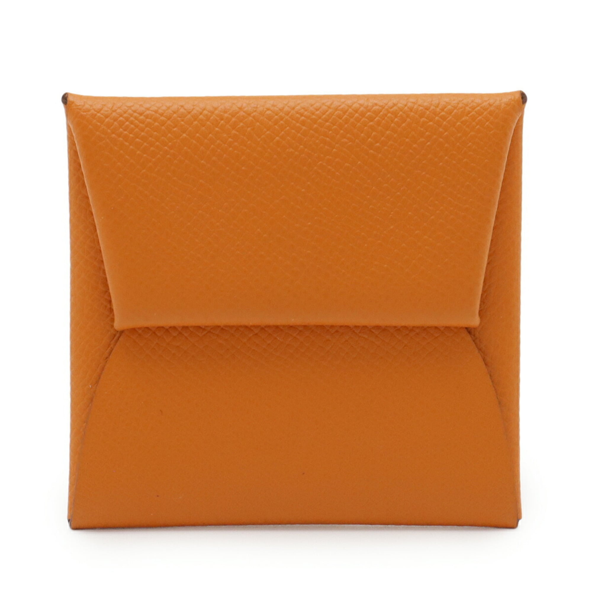 Hermes Orange Leather Coin Purse/Coin Case (Pre-Owned)