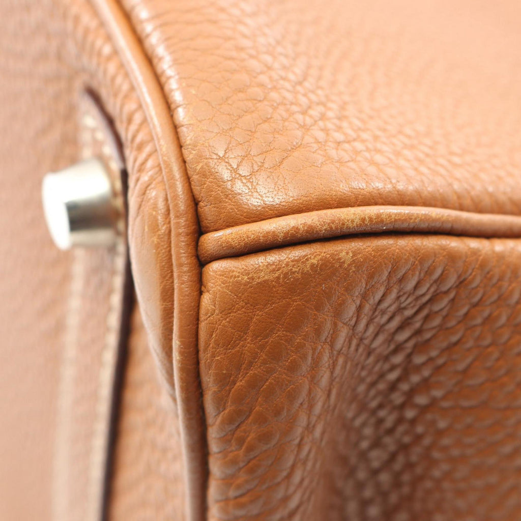 Hermes Brown Togo Leather Handbag (Pre-Owned)