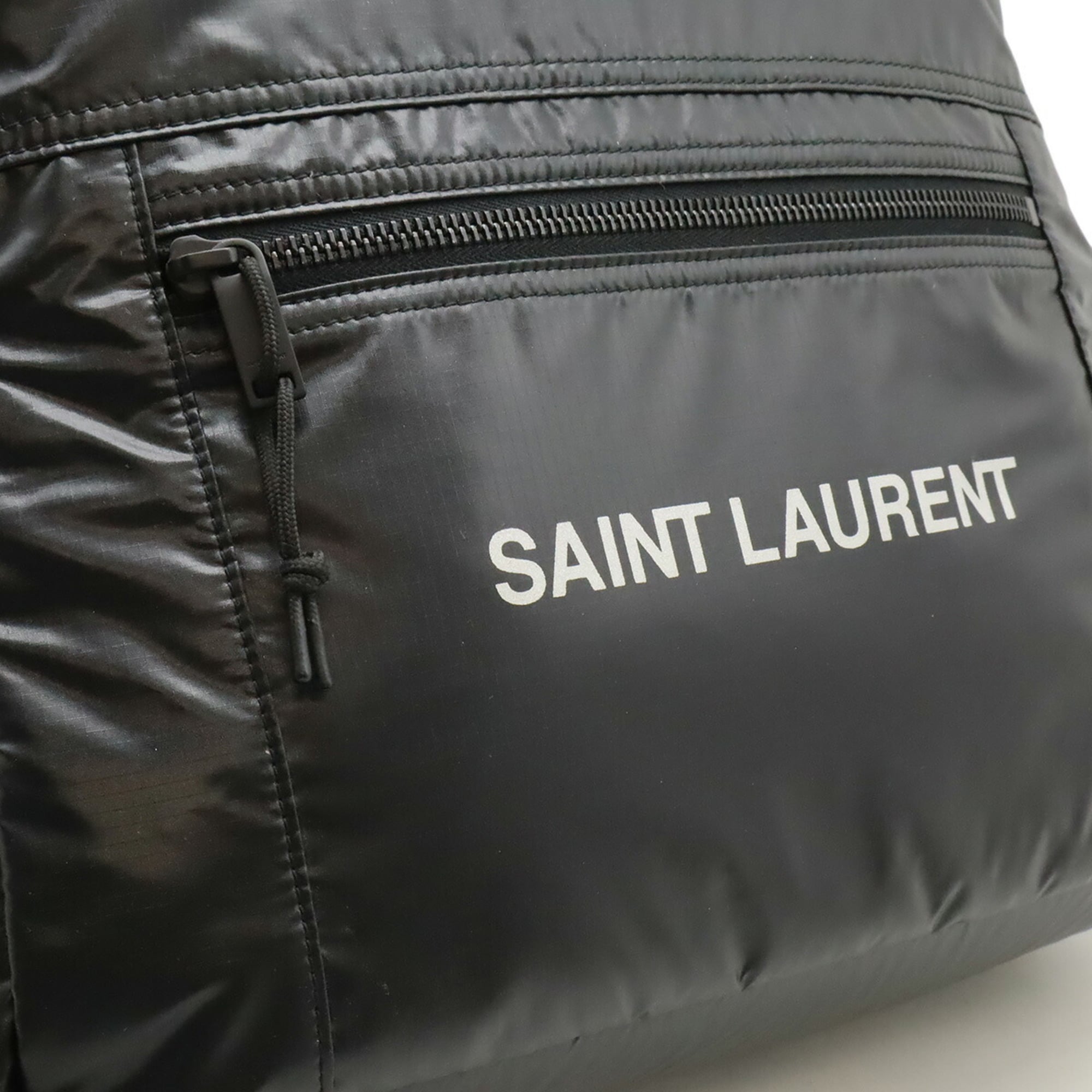 Yves Saint Laurent Black Nylon Backpack (Pre-Owned)
