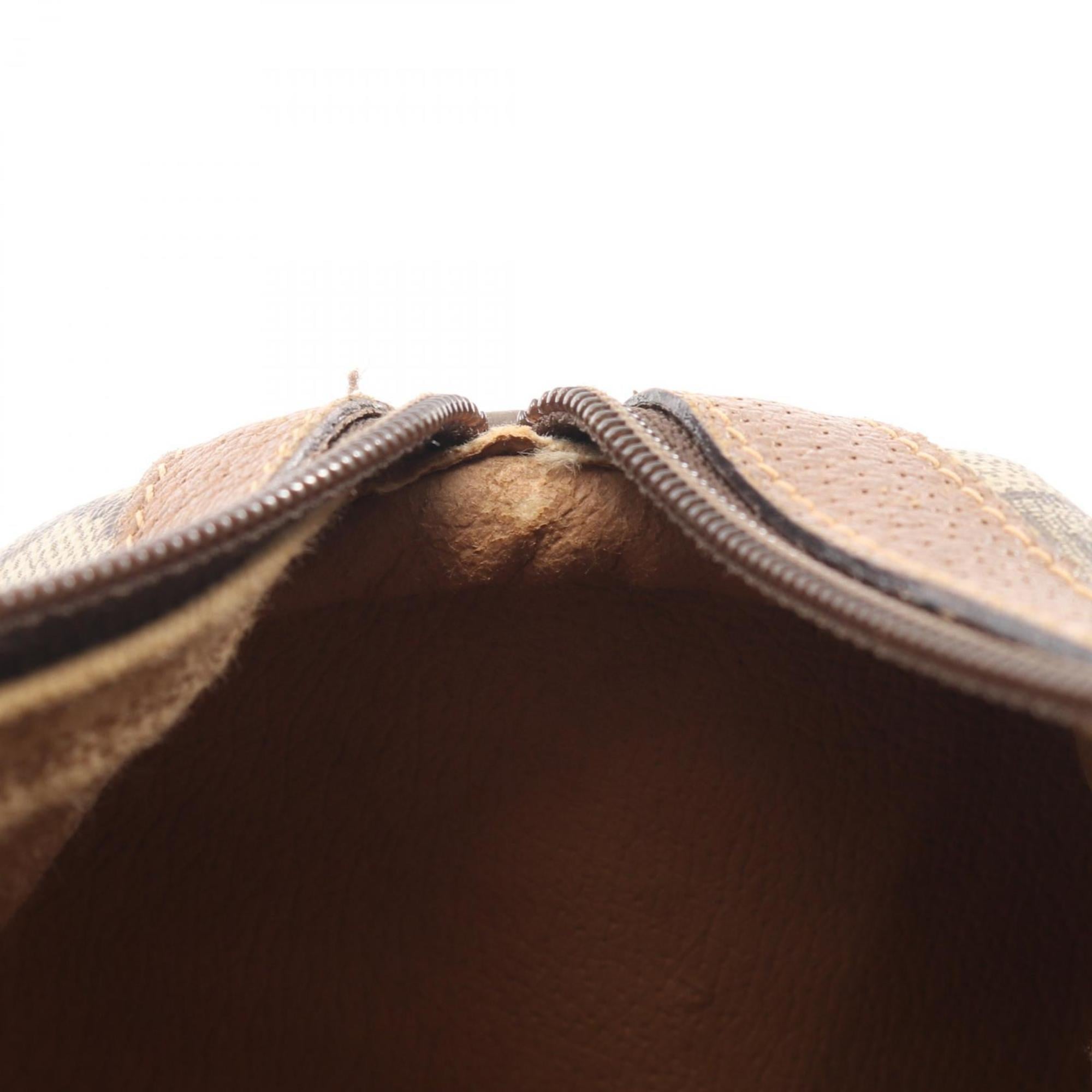 Gucci Beige Brown Pvc Coated Canvas Leather Handbag (Pre-Owned)