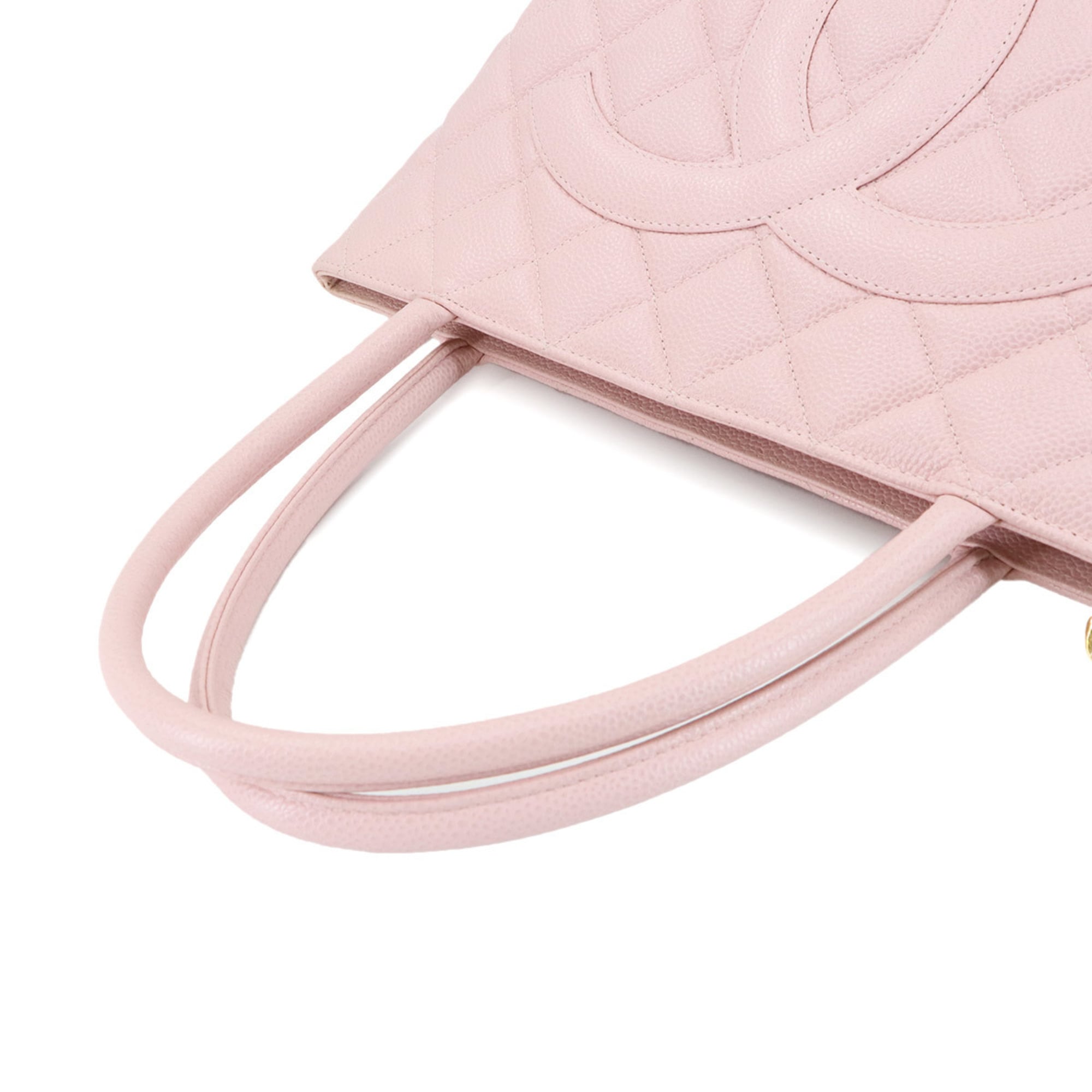Chanel Light Pink Grained Calfskin Tote Bag (Pre-Owned)
