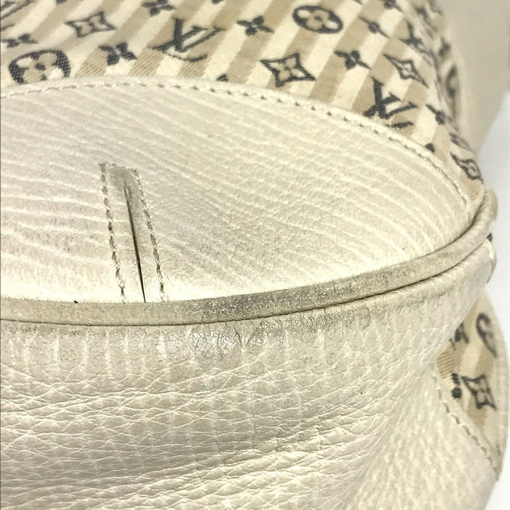 Louis Vuitton Monogram Mini Lin Beige White Monogram Mini Lin Handbag Tote Bag (Pre-Owned)