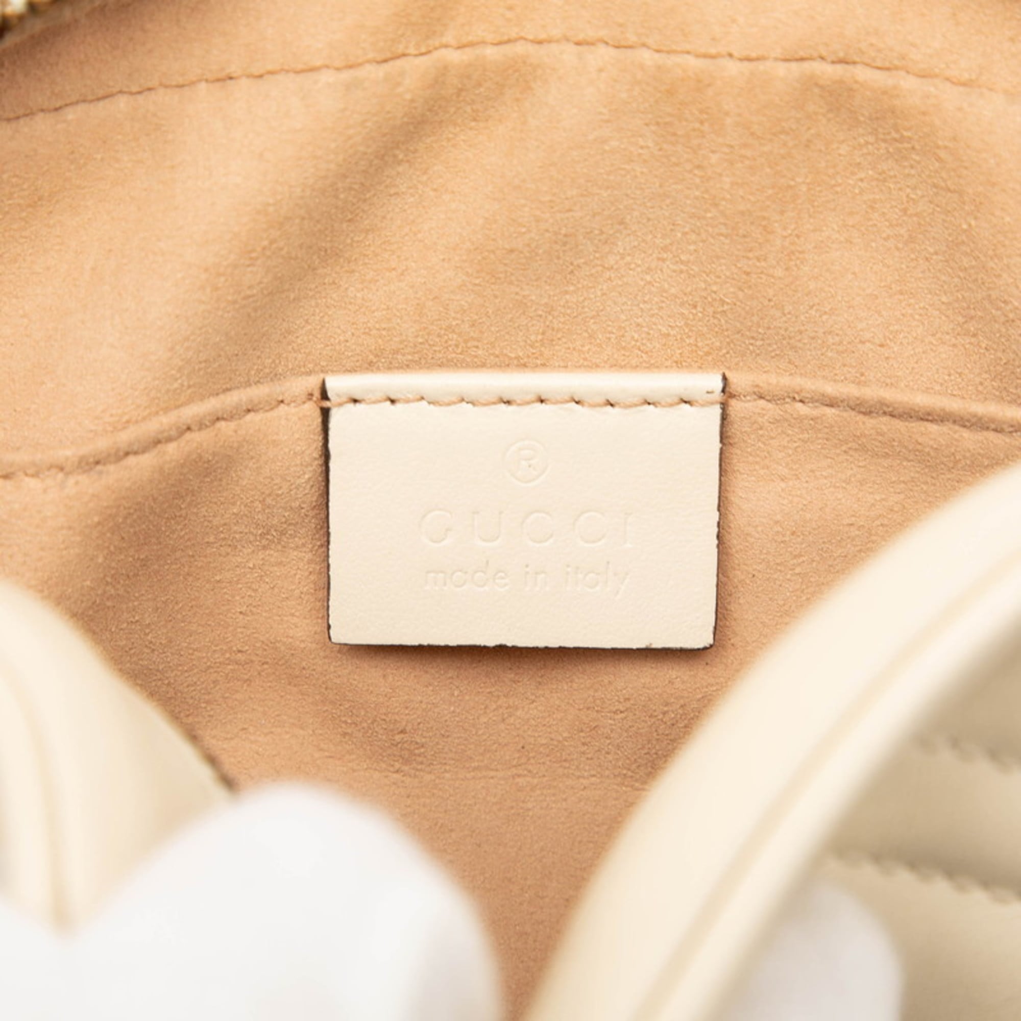 Gucci Ivory White Leather Shoulder Bag (Pre-Owned)