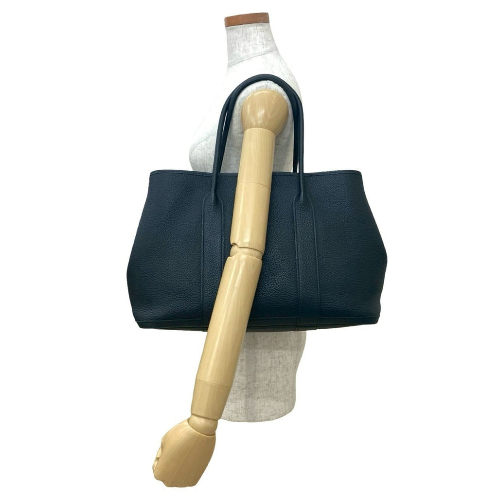 Hermes Black Negonda Leather Boston Bag Handbag Tote Bag (Pre-Owned)