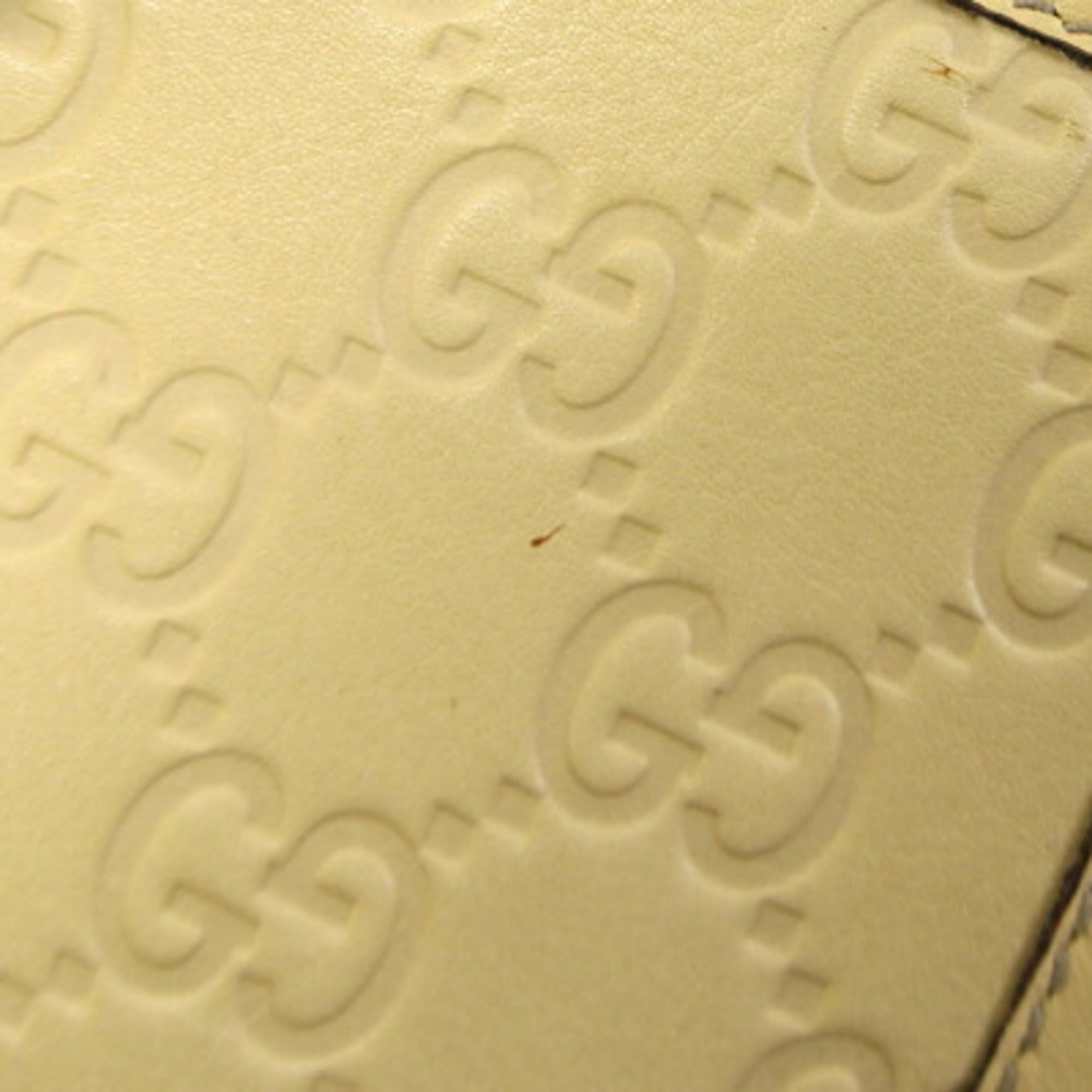 Gucci Cream Yellow Leather Long Wallet (Bi-Fold) (Pre-Owned)