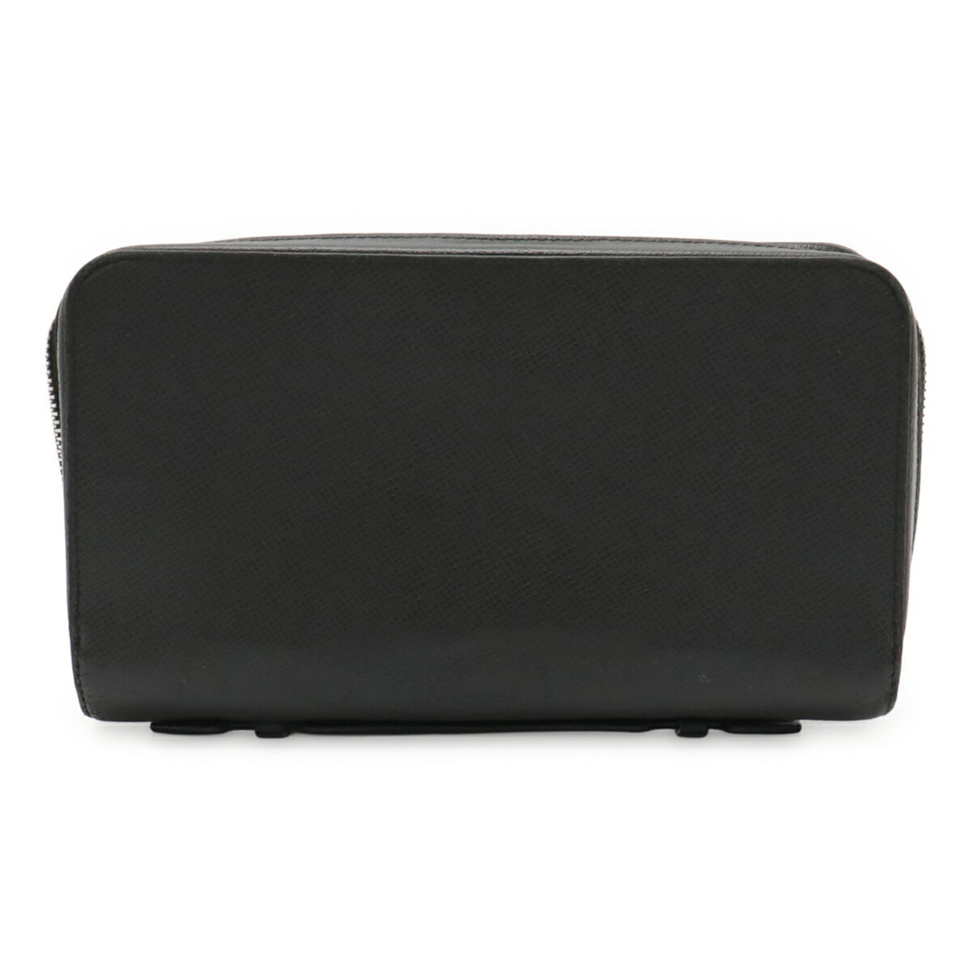 Louis Vuitton Taiga Black Noir Taiga Leather Long Wallet (Bi-Fold) (Pre-Owned)