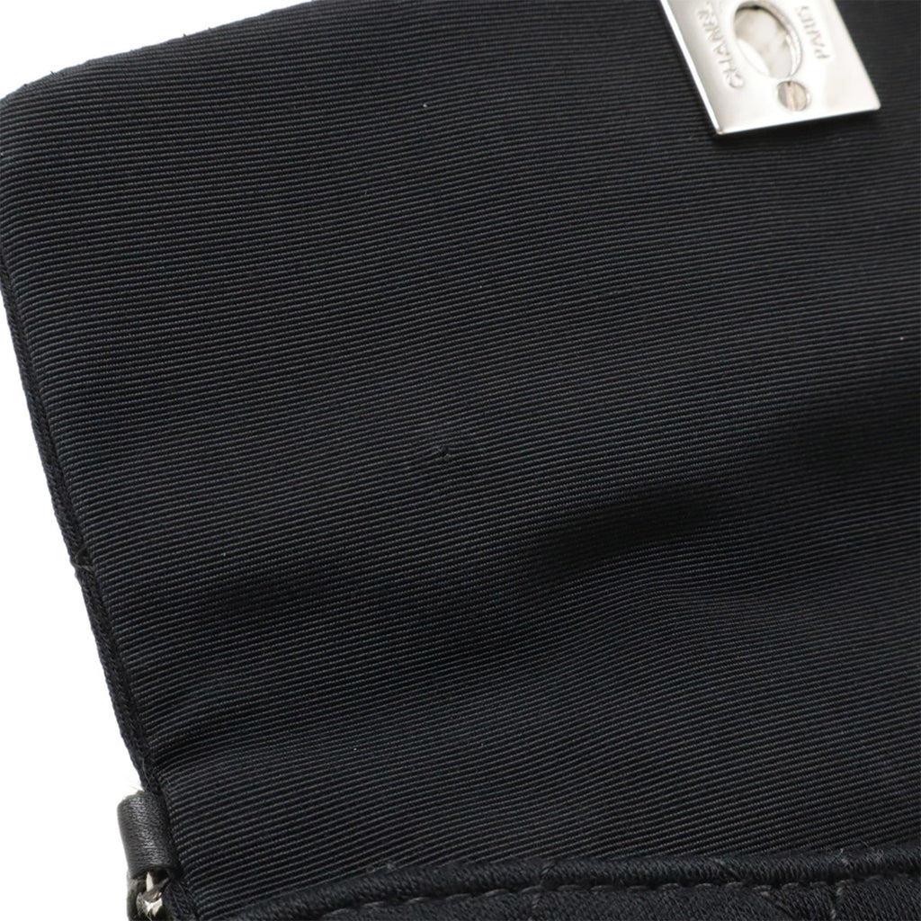 Chanel Black Cotton Pochette Shoulder Bag (Pre-Owned)