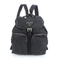 Prada Black Leather Nylon Backpack (Pre-Owned)