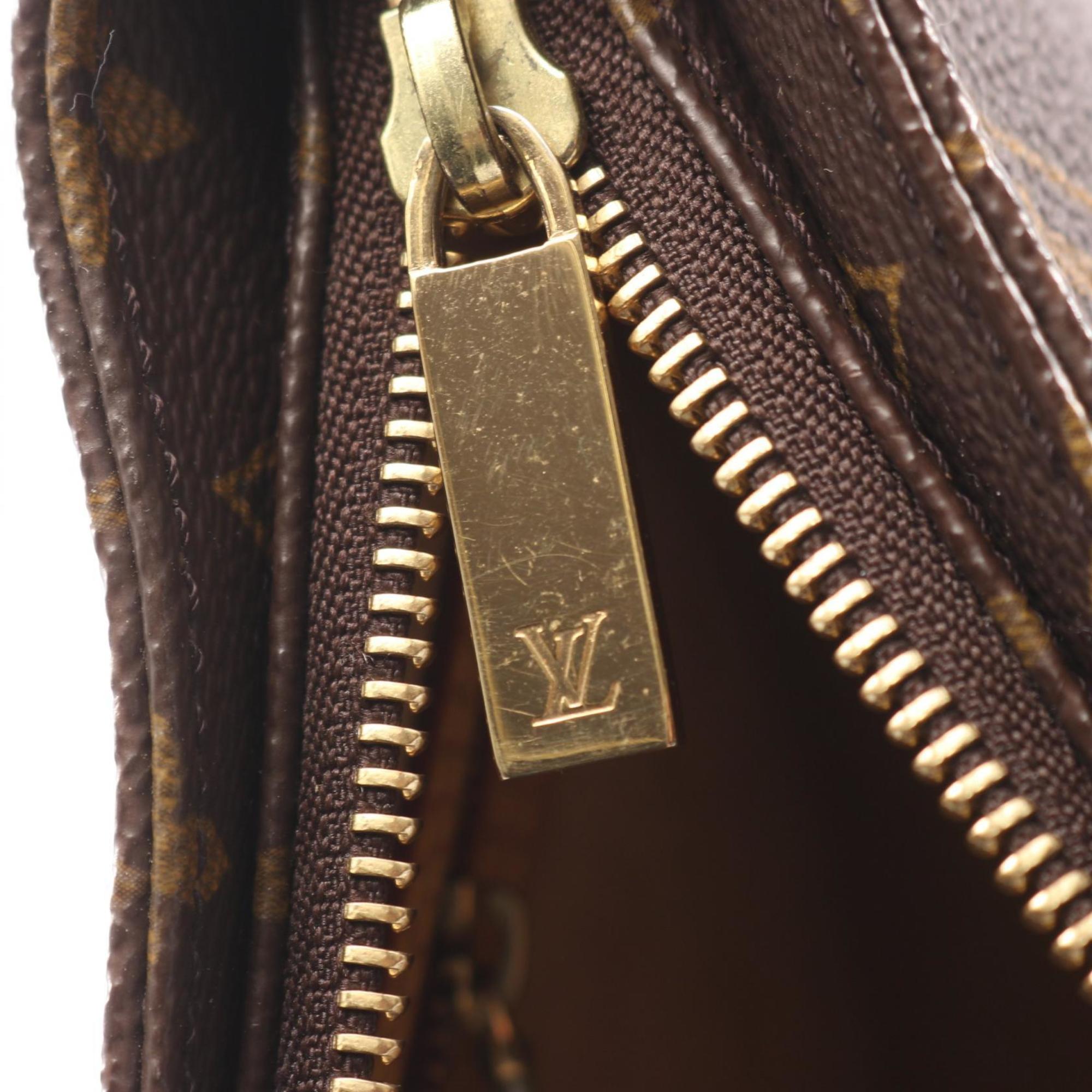 Louis Vuitton Brown Monogram Coated Canvas Leather Shoulder Bag (Pre-Owned)