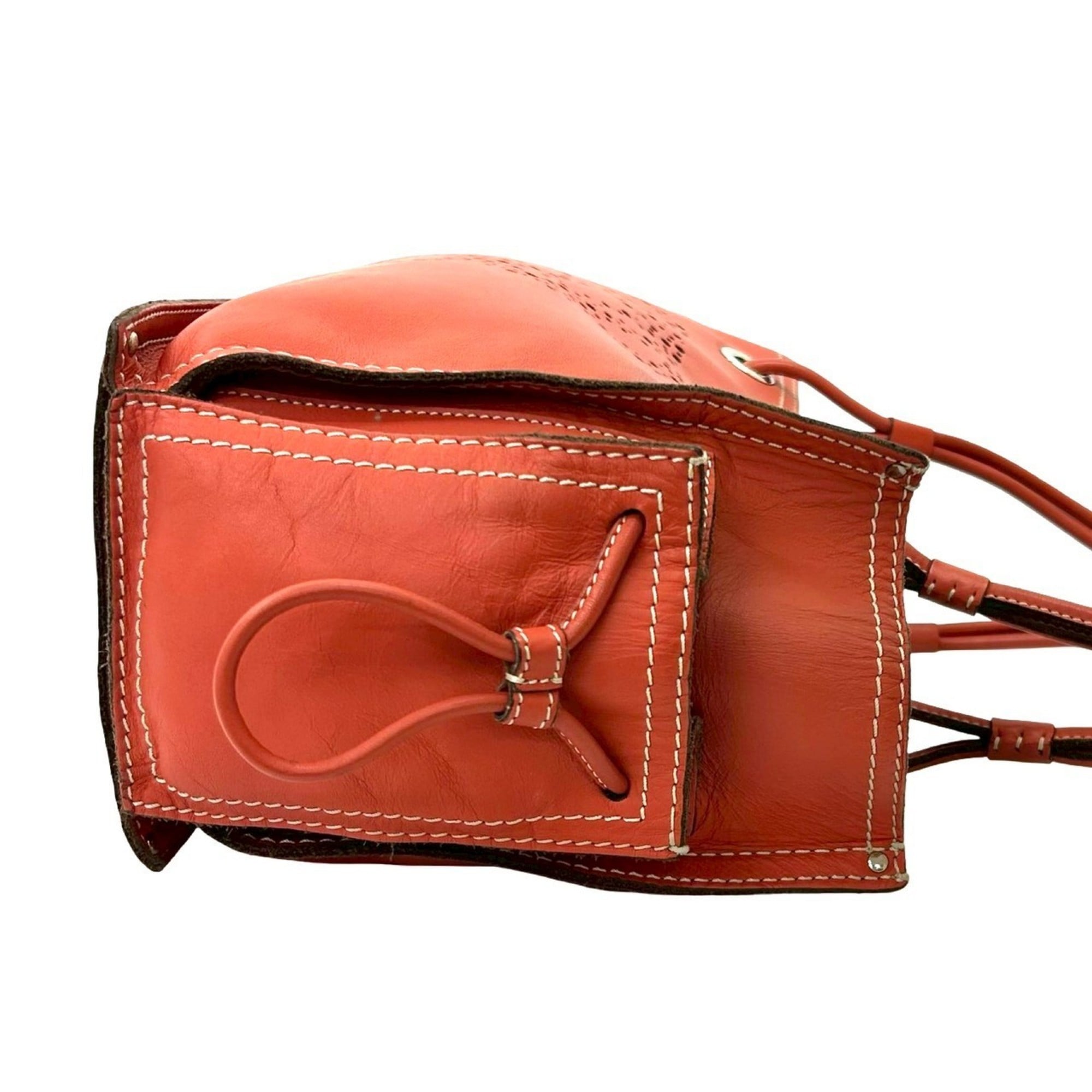Loewe Orange Leather Handbag Tote Bag (Pre-Owned)