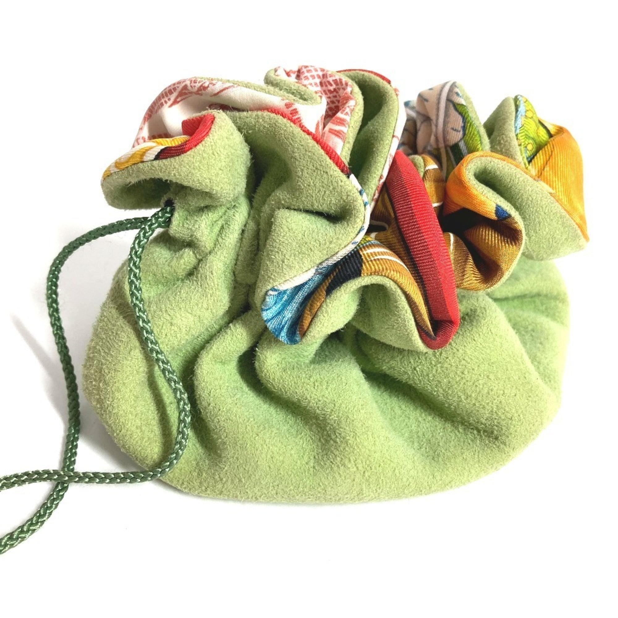 Hermes Multi-Color Silk Suede Pouch (Pre-Owned)