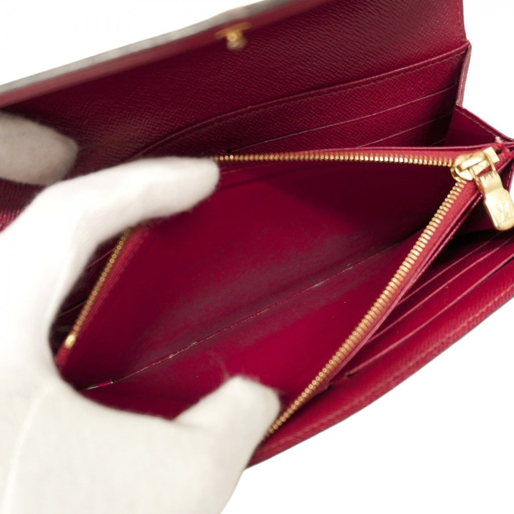 Louis Vuitton Brown Fuchsia Long Wallet (Bi-Fold) (Pre-Owned)