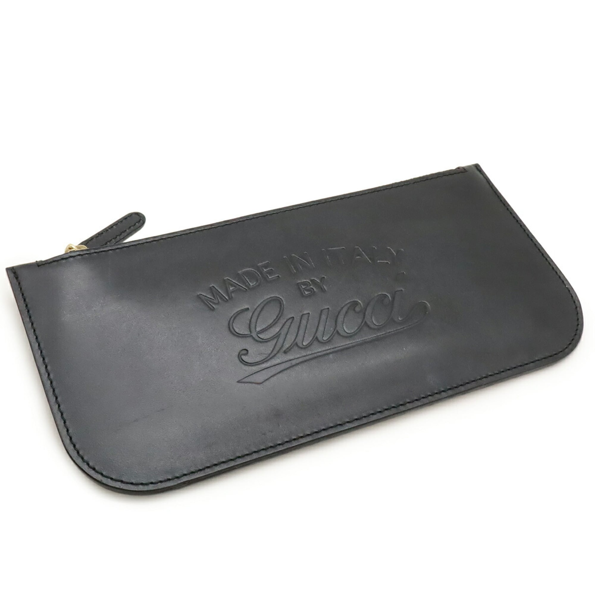 Gucci Black Leather Handbag Tote Bag (Pre-Owned)