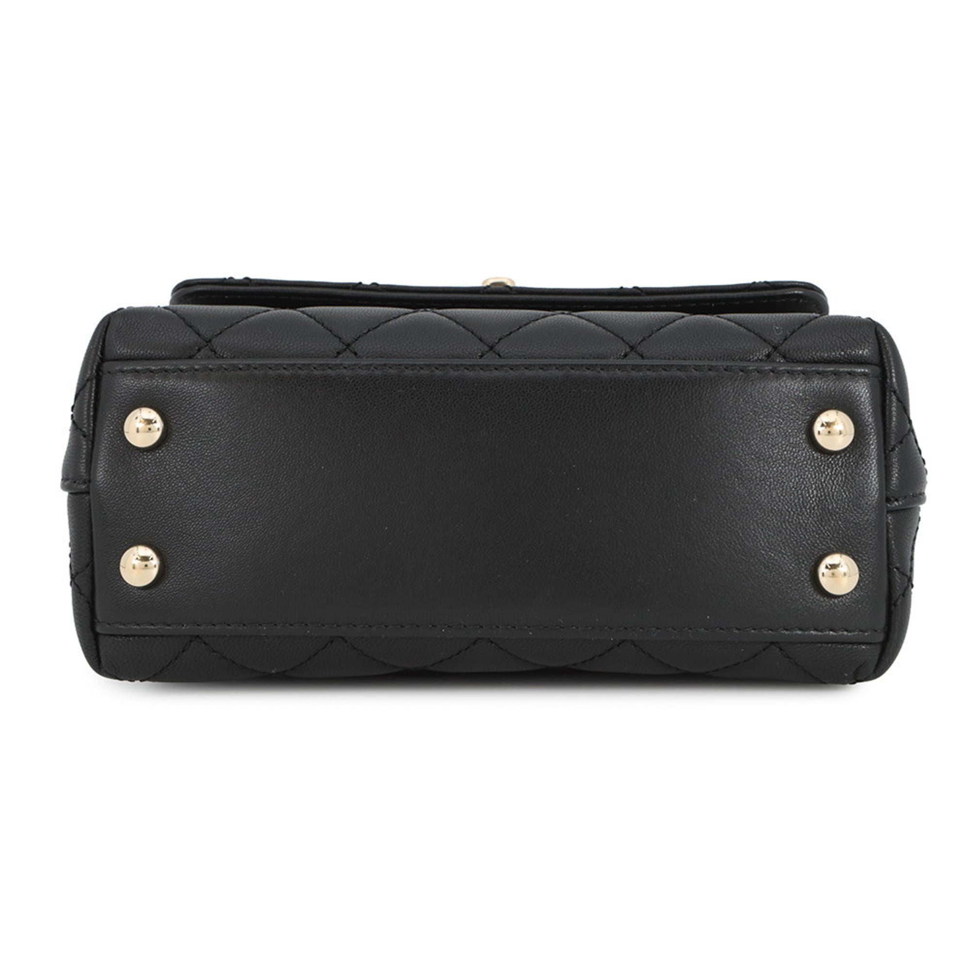 Chanel Matelasse Black Leather Handbag (Pre-Owned)
