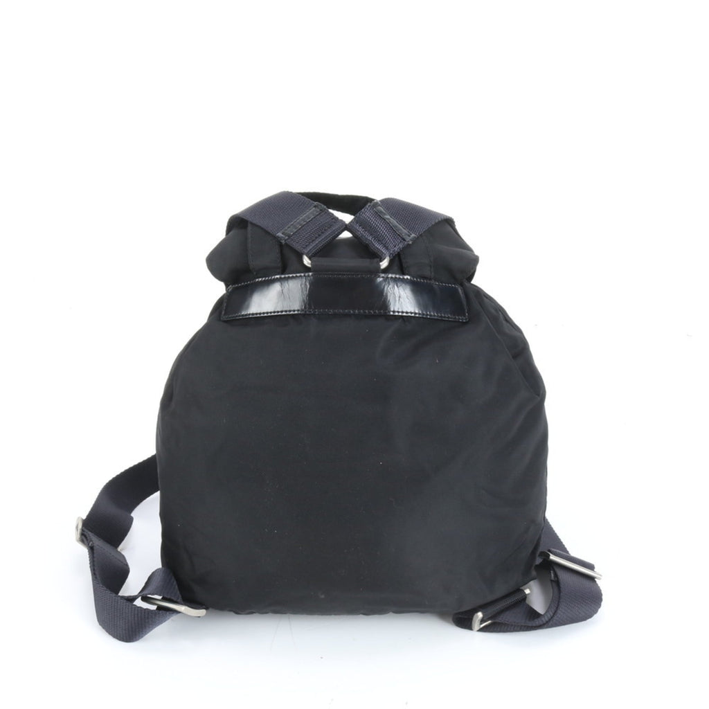 Prada Black Leather Nylon Backpack (Pre-Owned)