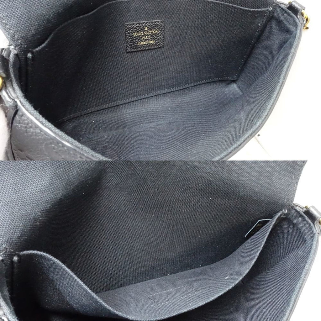 Louis Vuitton Noir Monogram Empreinte Chain/Shoulder Wallet (Pre-Owned)